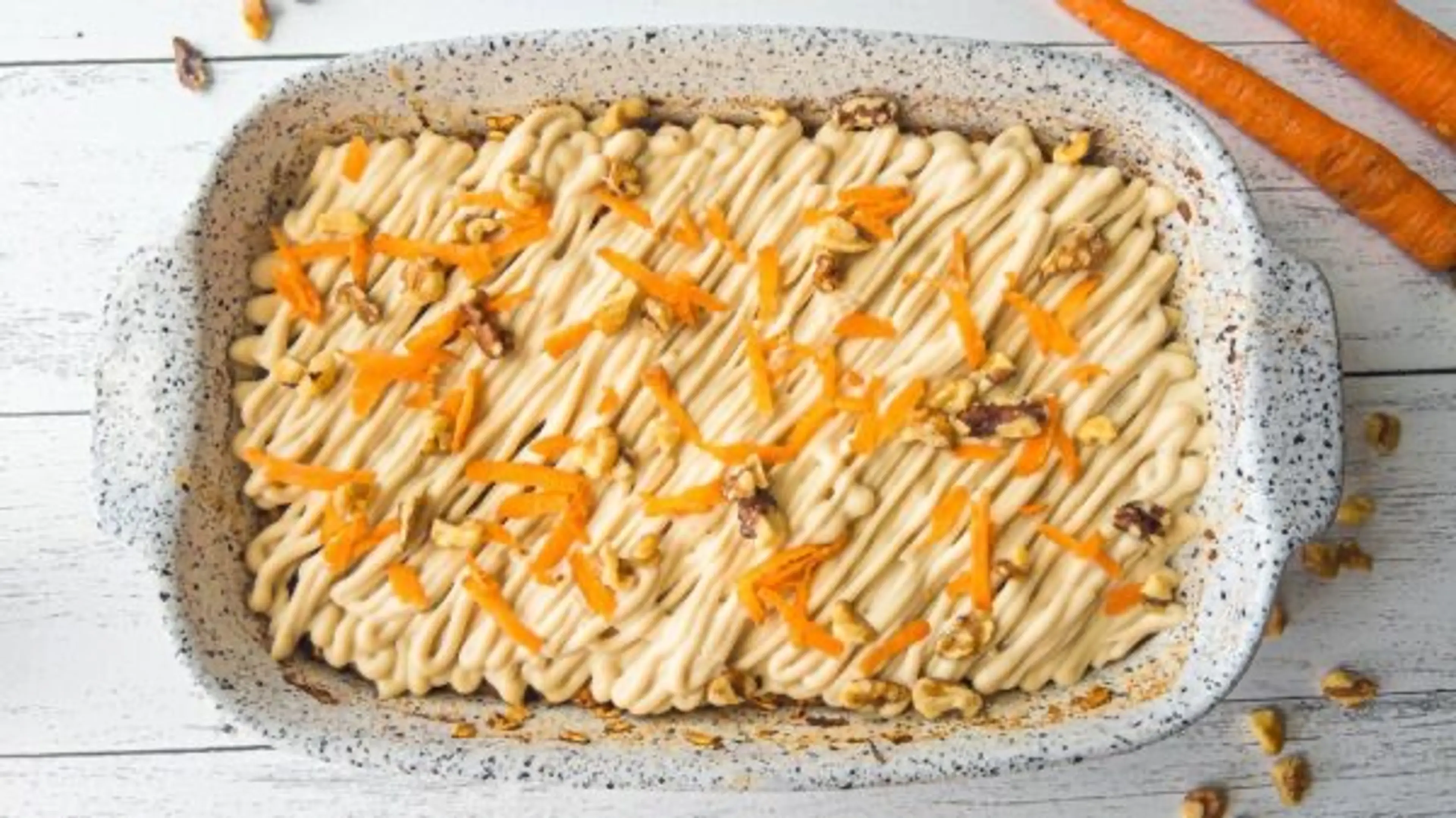 Carrot Cake Baked Oatmeal with High Protein Icing