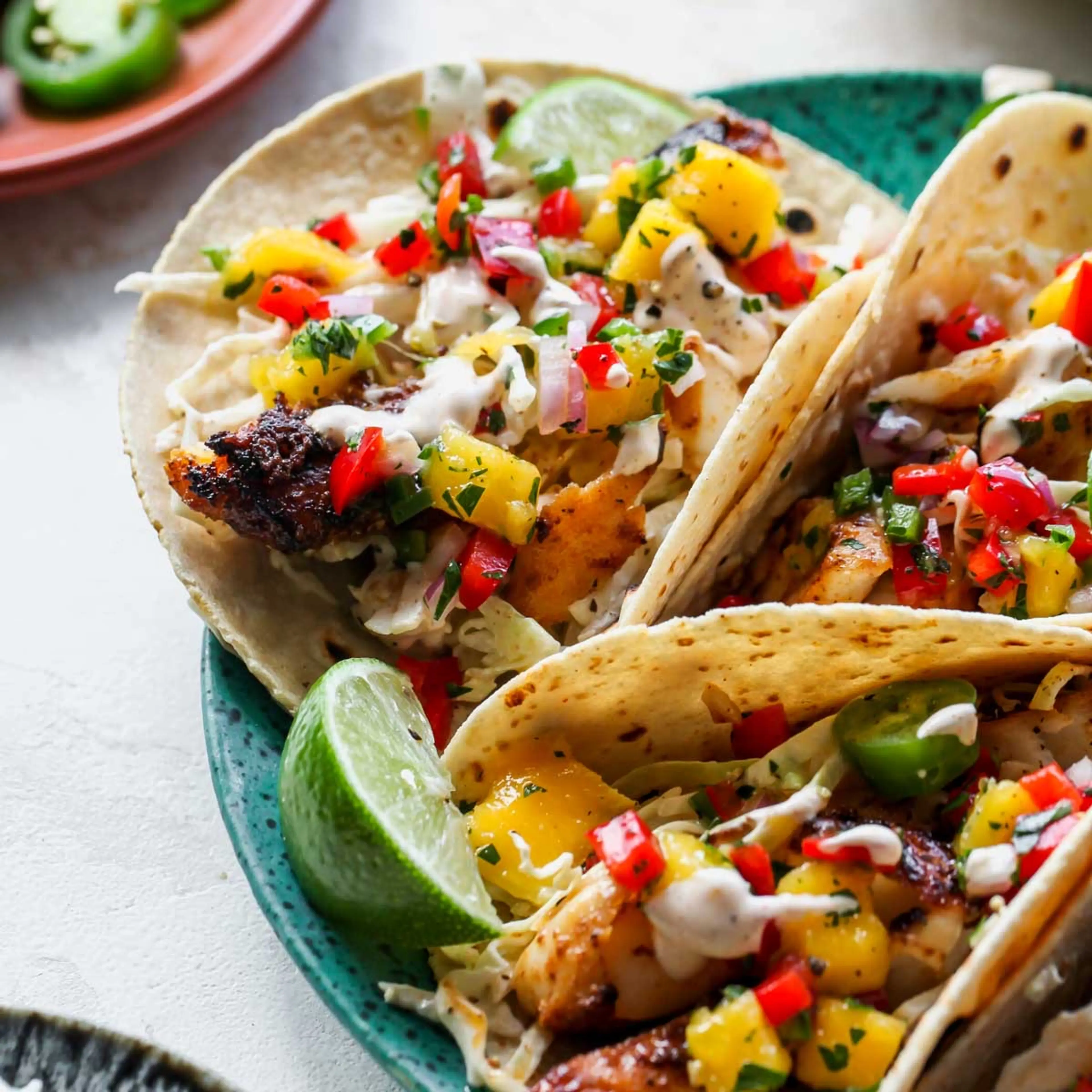Baja Fish Tacos with Mango Salsa