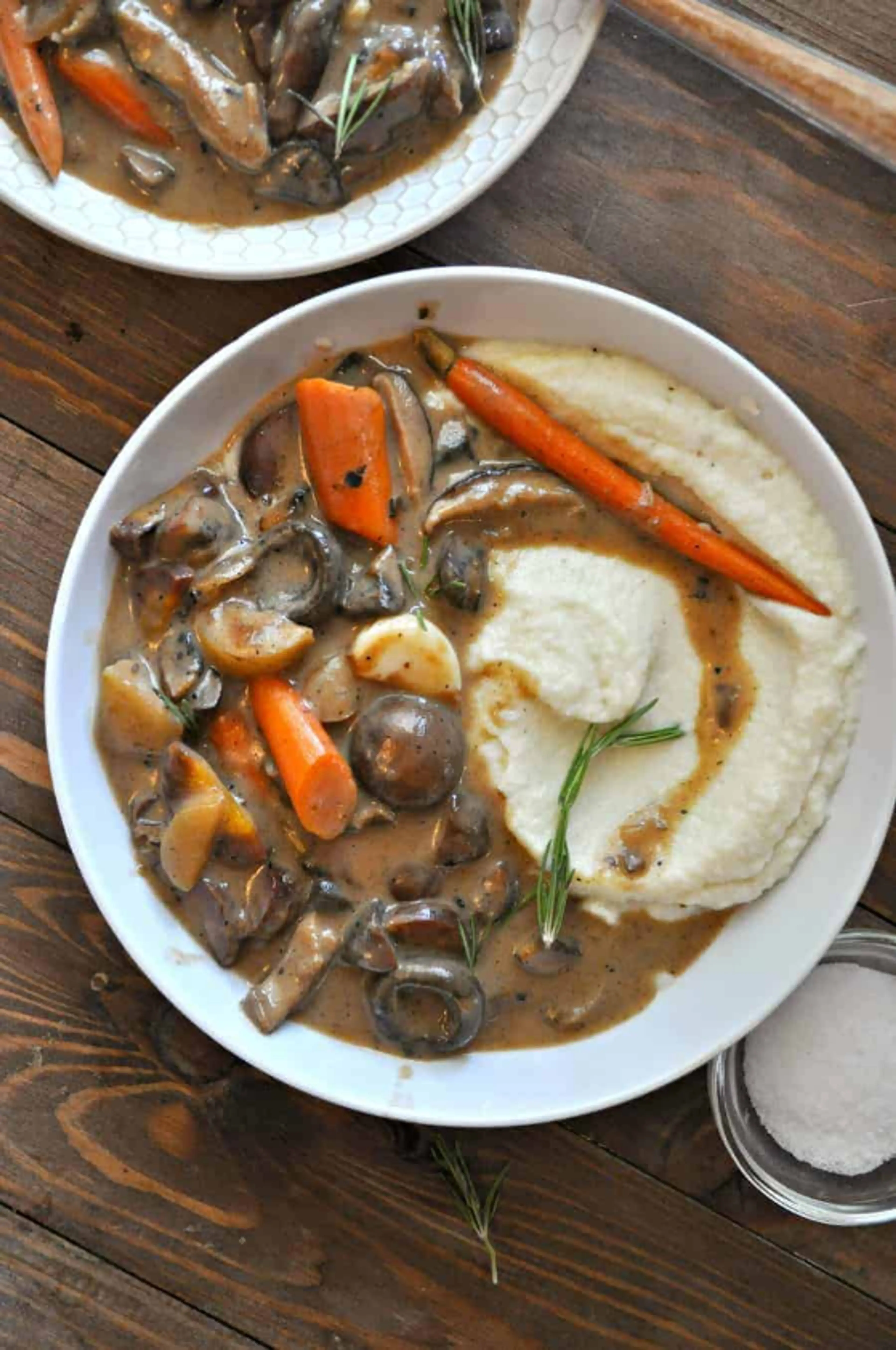 Vegan Vegetable Fricassee with Cauliflower Mash | Umami