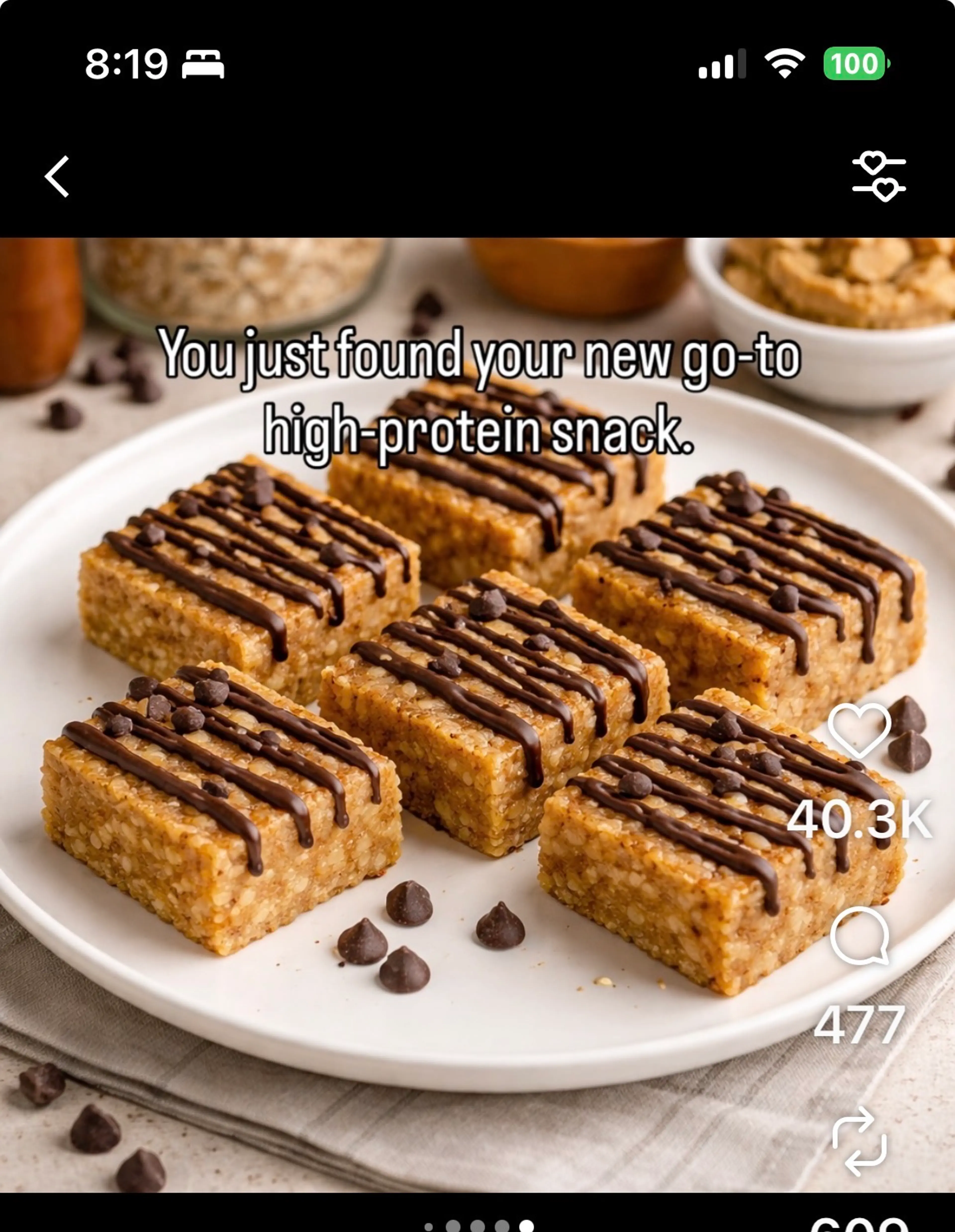 Protein Peanut Butter No-bake Crunch Bars