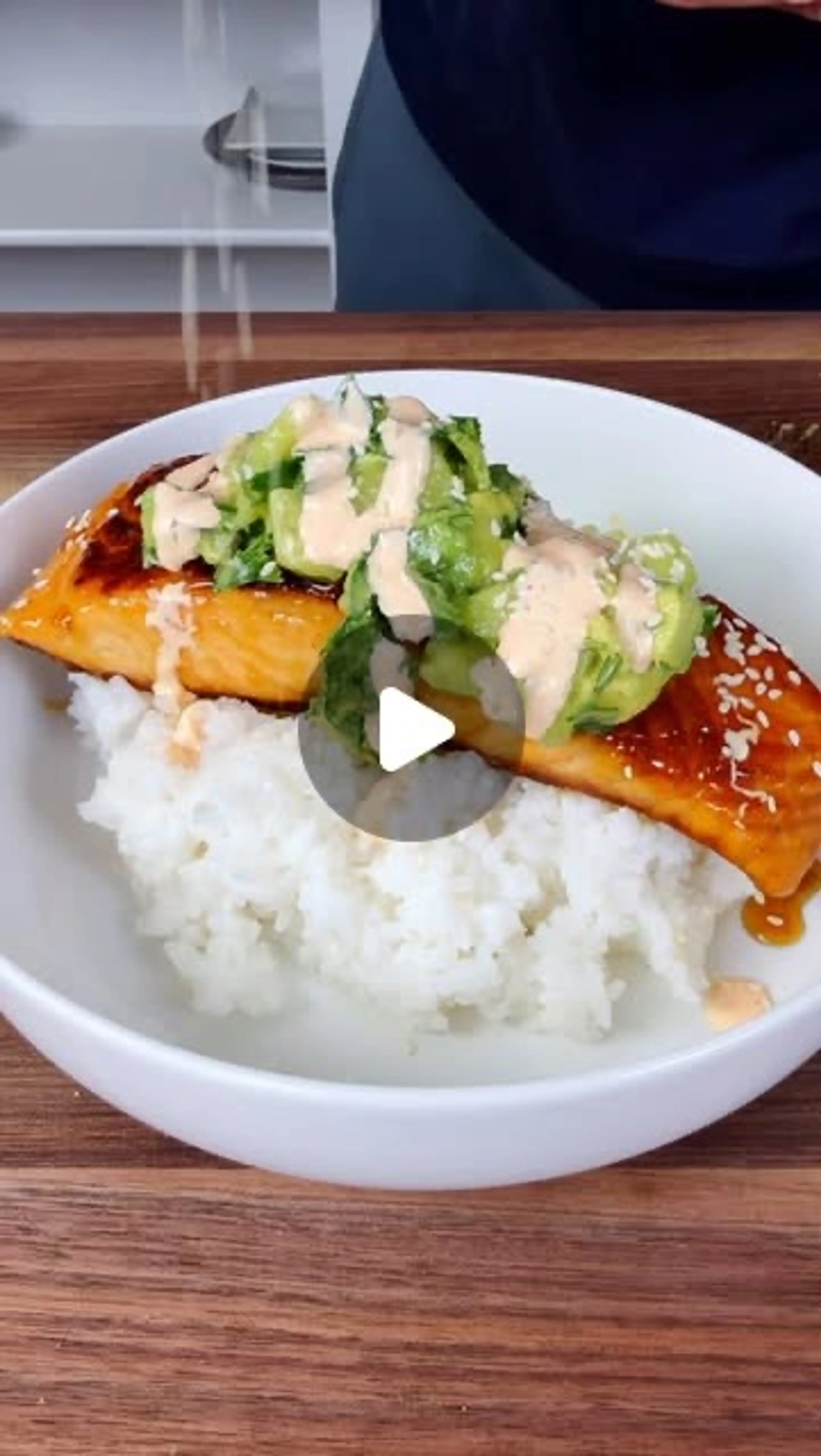 Salmon Bowls With Sticky Honey Orange Glaze