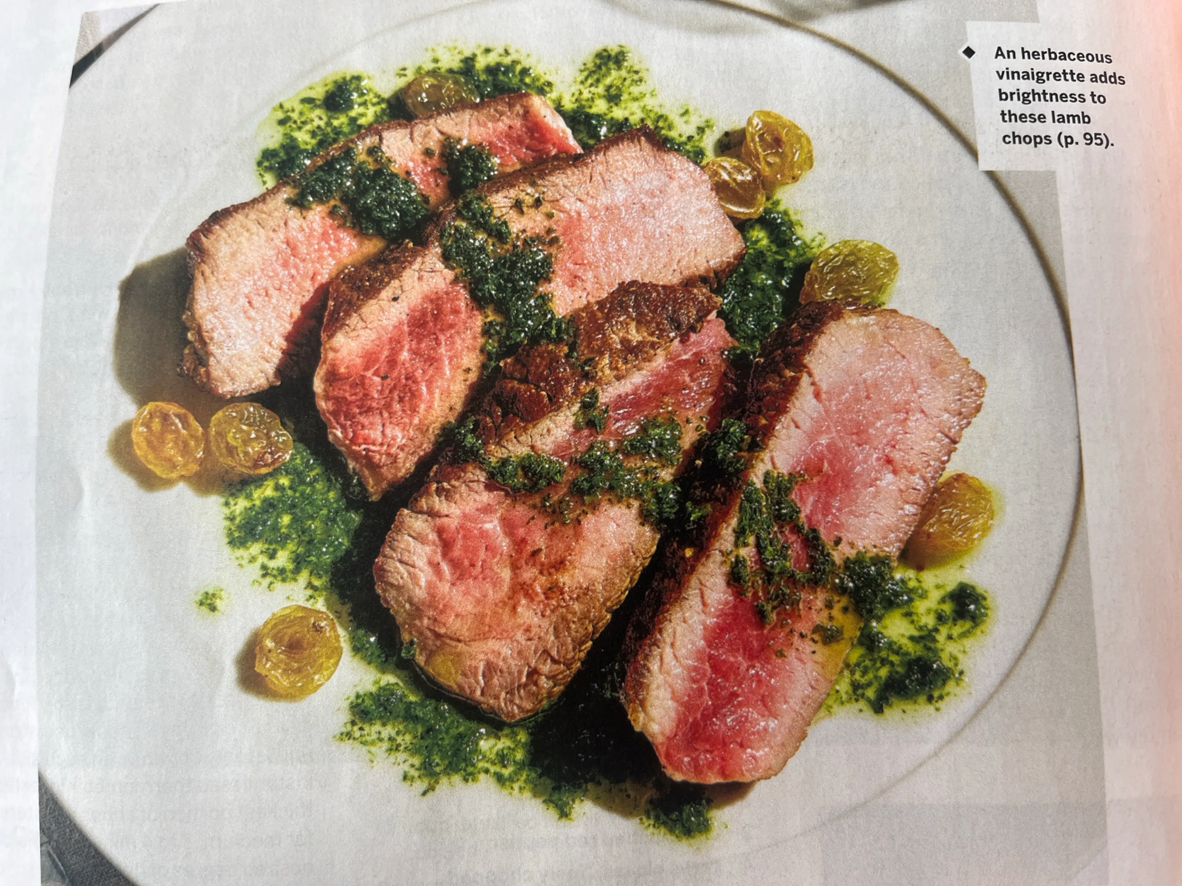 Lamb Chops with Honey-Mint Vinaigrette