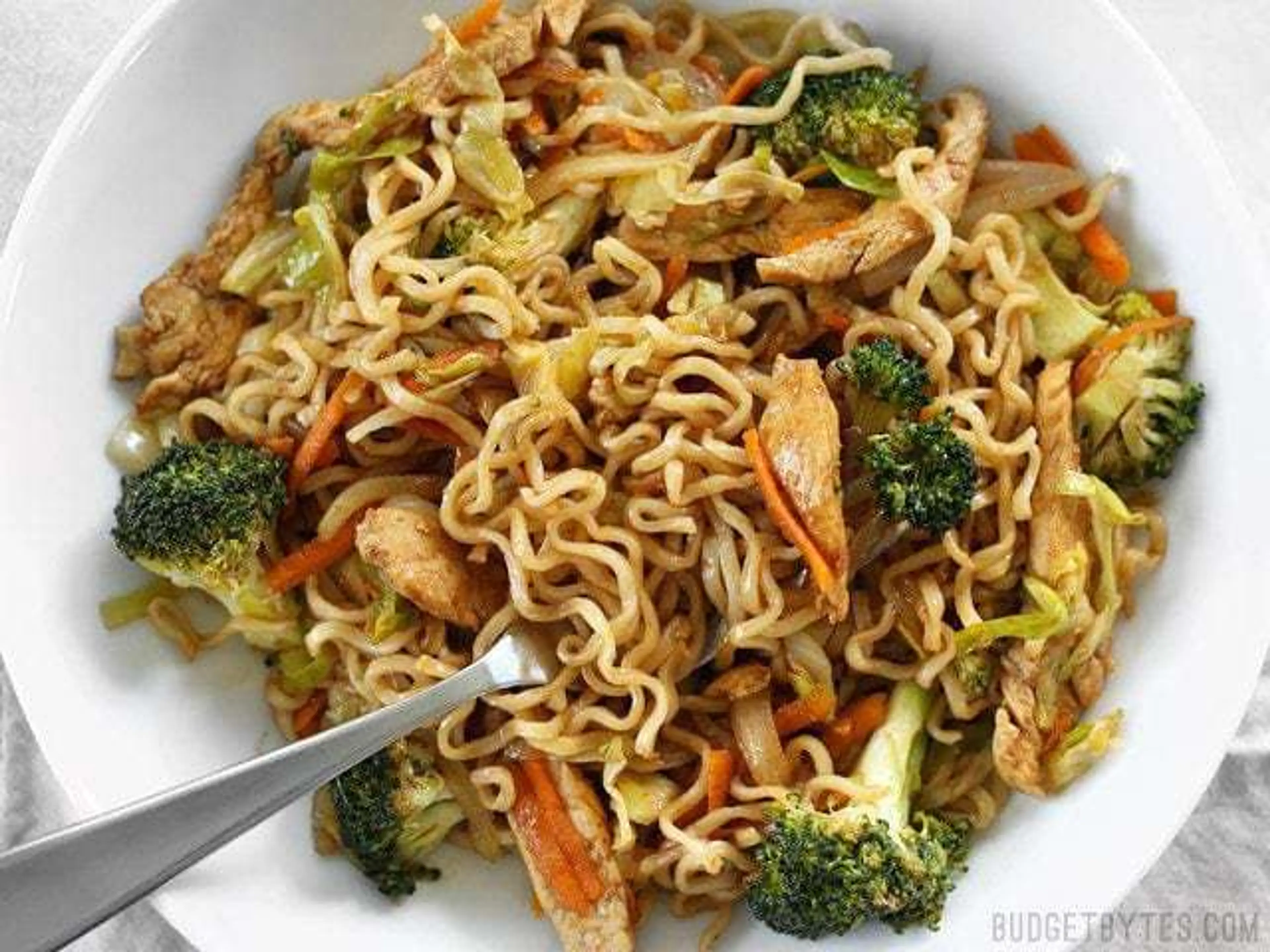 Homemade Chicken Yakisoba