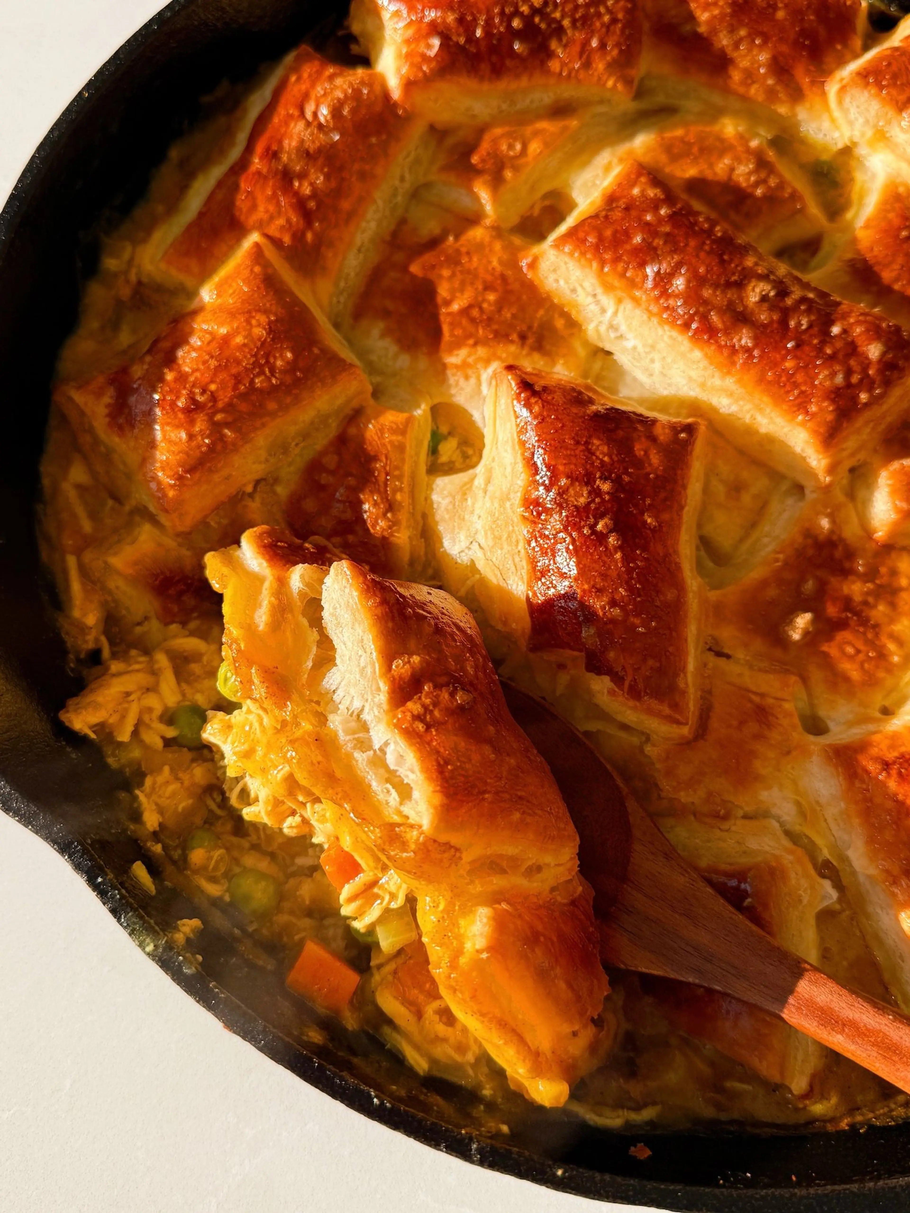 Curry Chicken Pot Pie (with Puff Pastry)