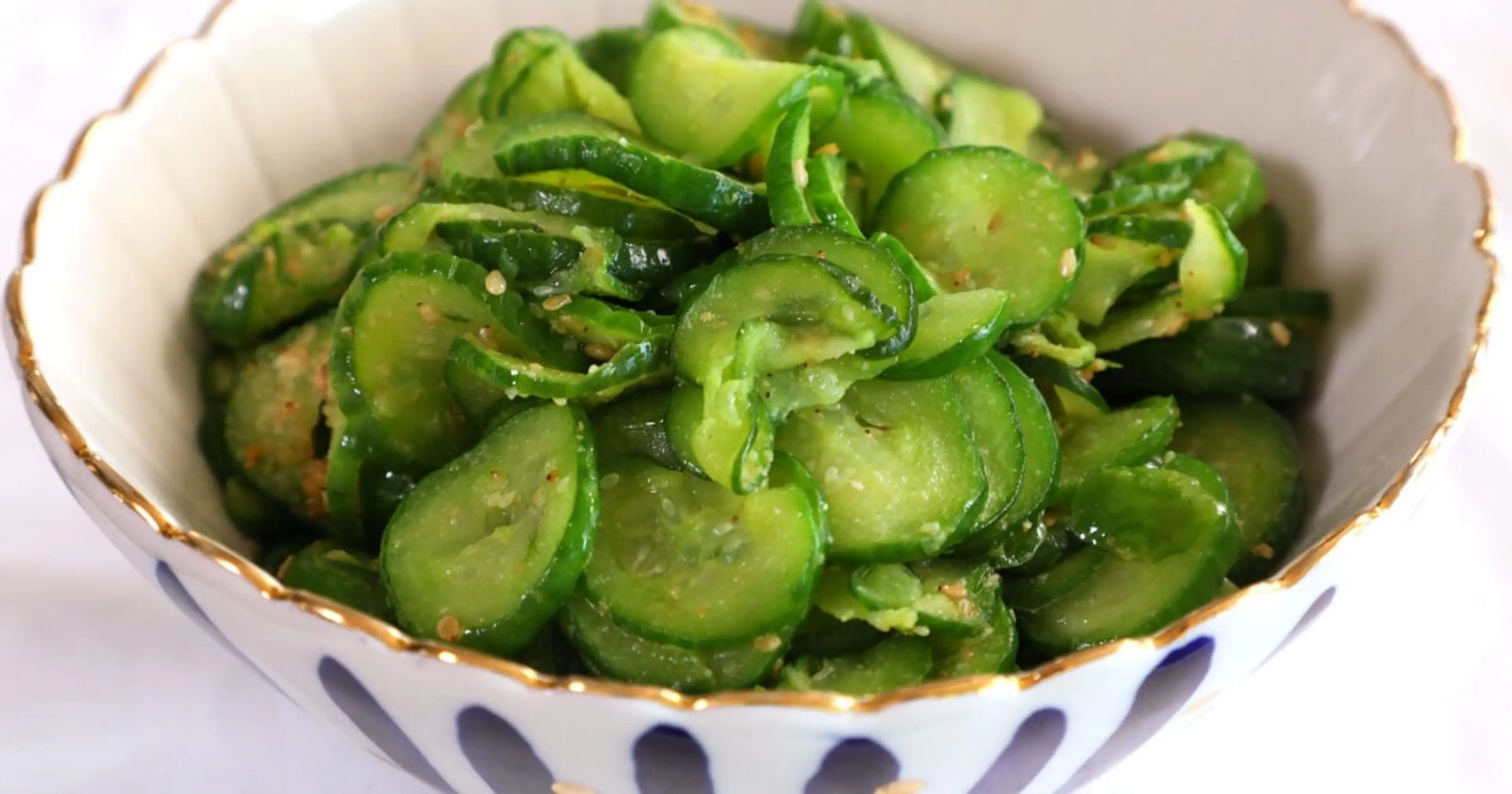 Sautéed cucumbers (Oi-bokkeum: 오이볶음)