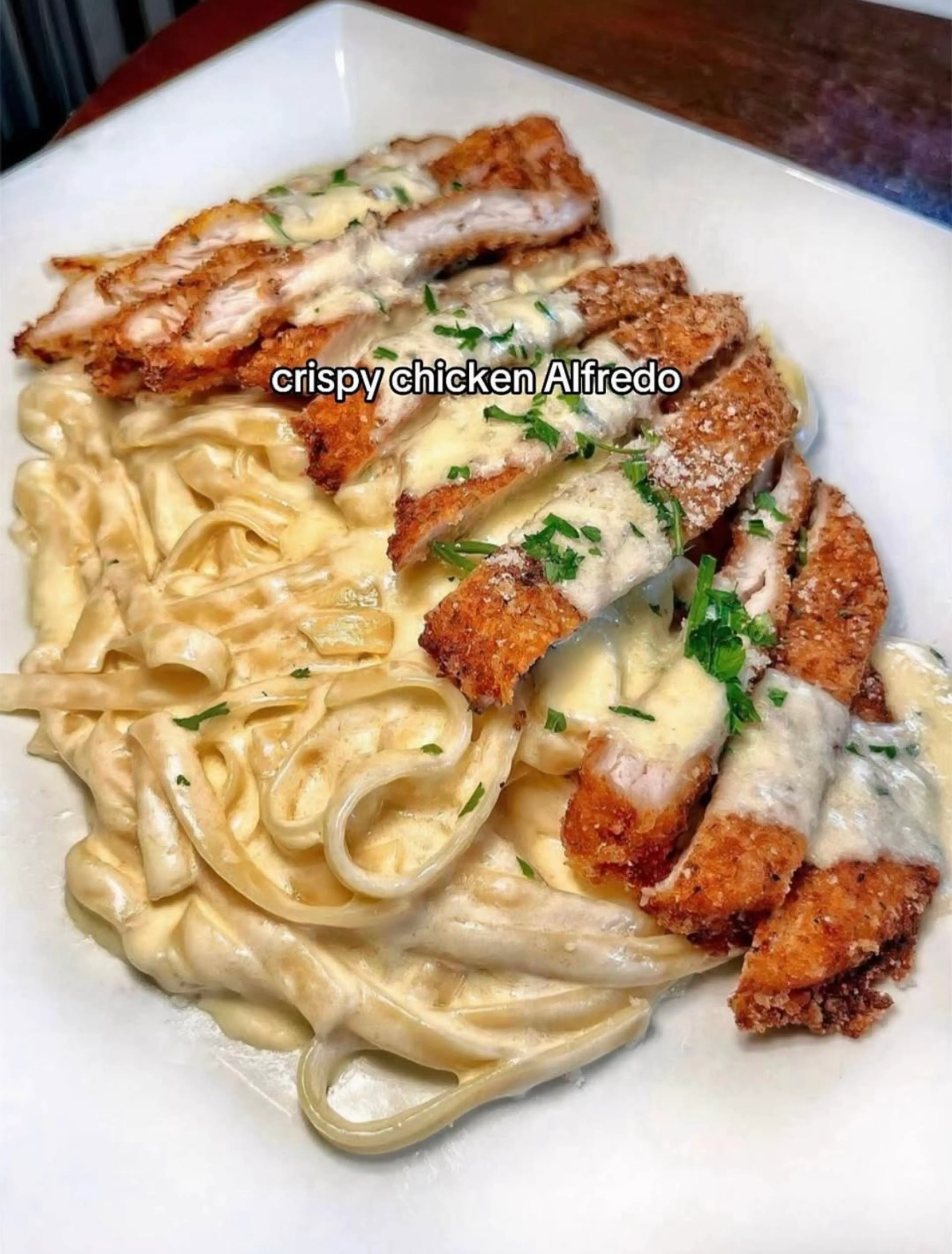 Crispy Chicken Bacon Alfredo