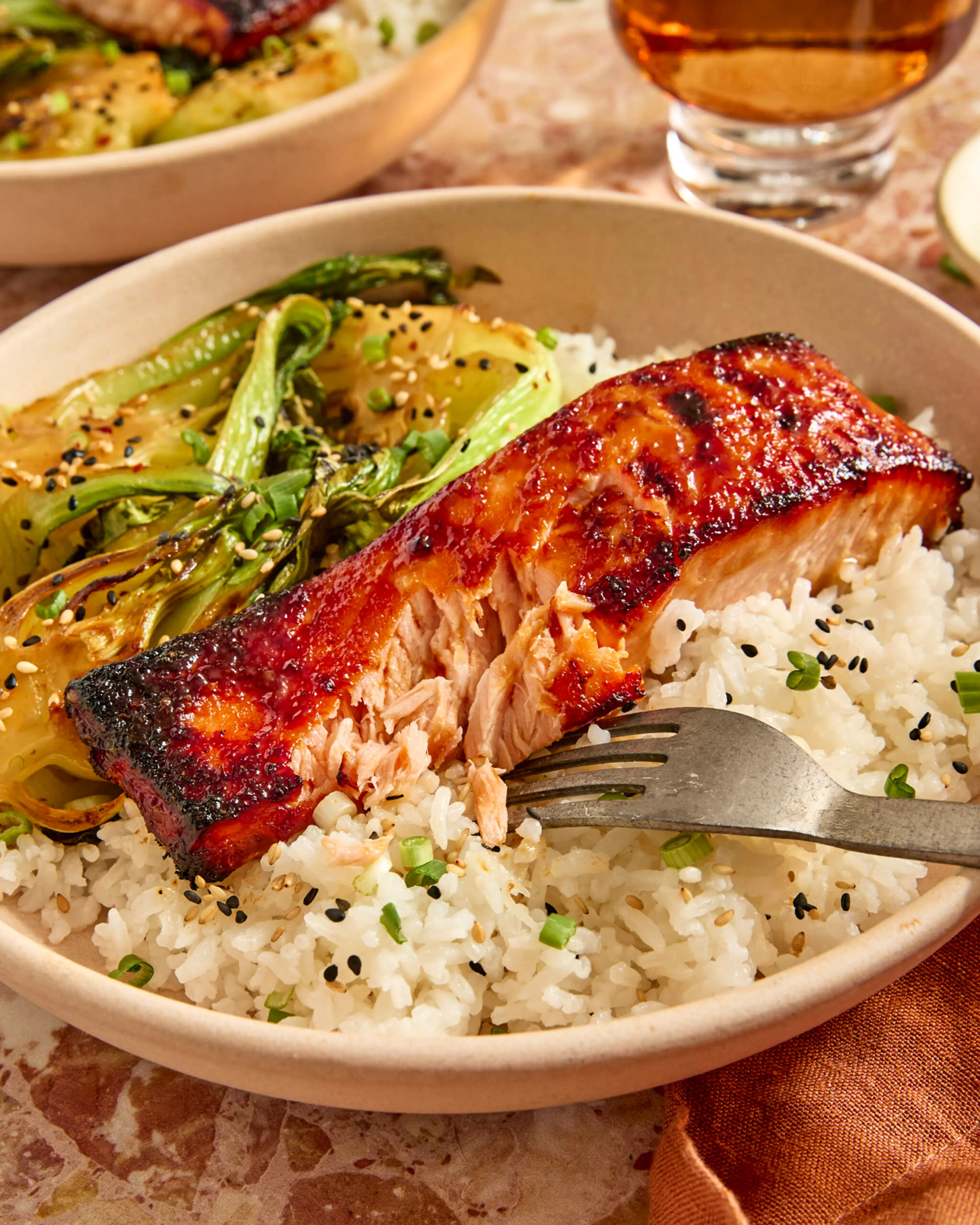 Air Fryer Miso Maple Salmon