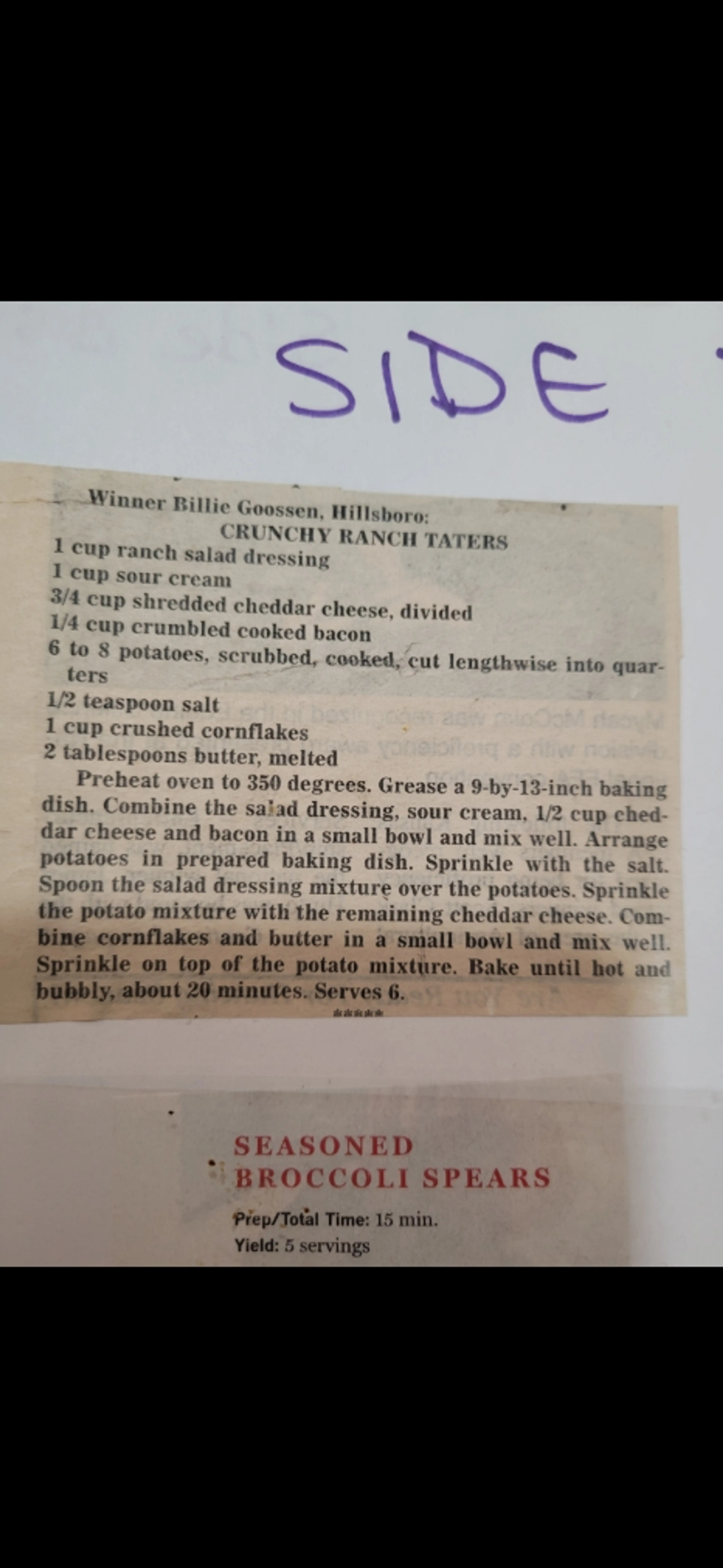 Crunchy Ranch Potatoes