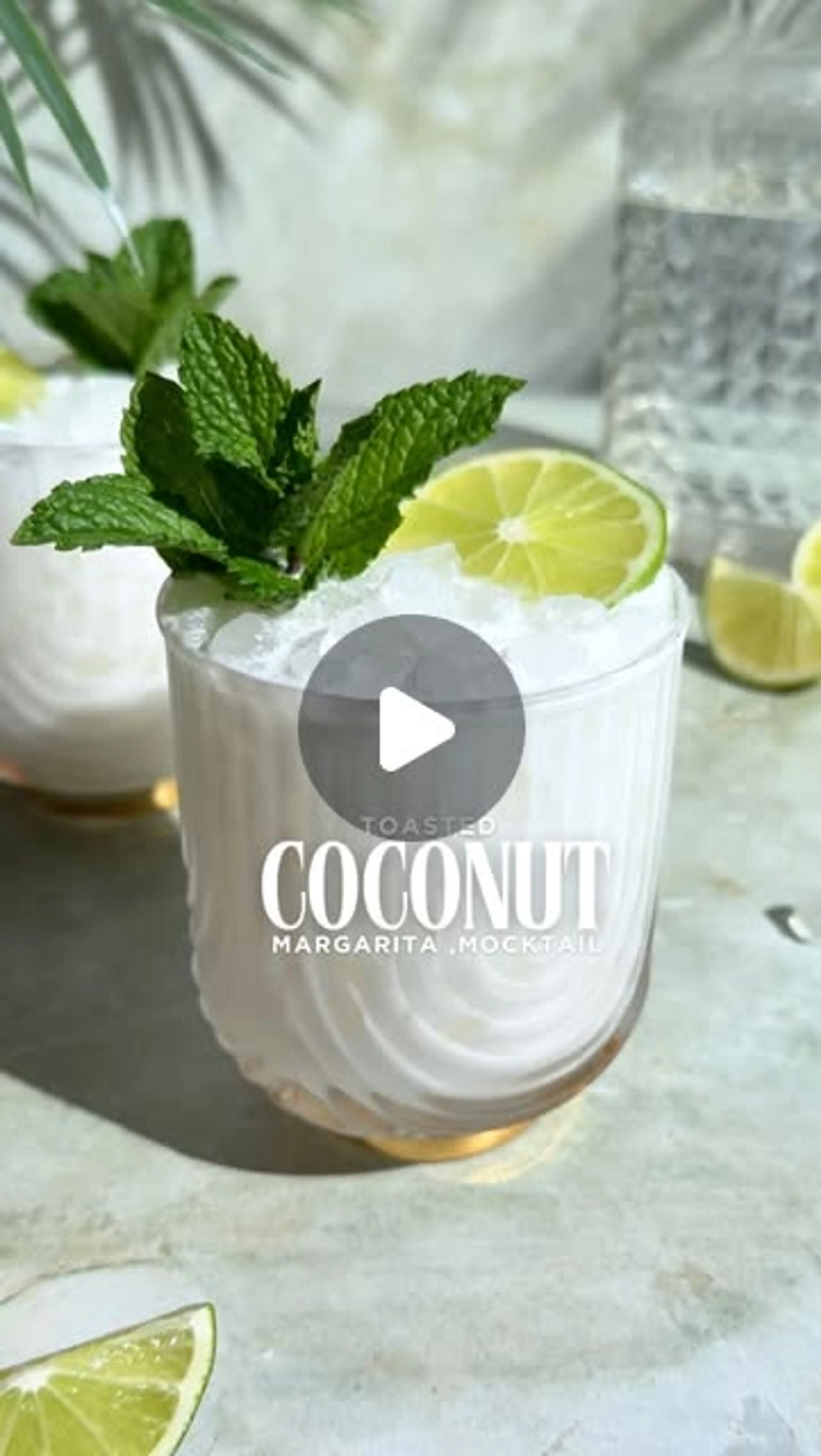 Toasted Coconut Creamy Margarita Mocktail (non-alcoholic