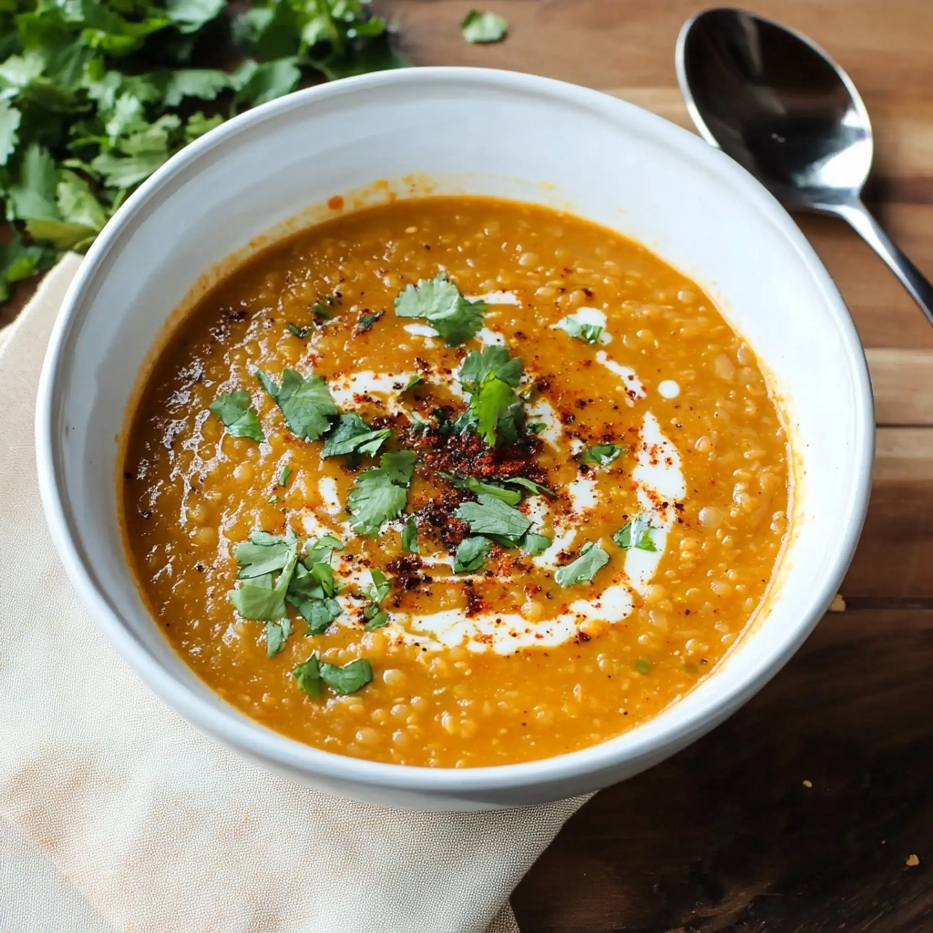 Red Lentil Soup with North African Spices