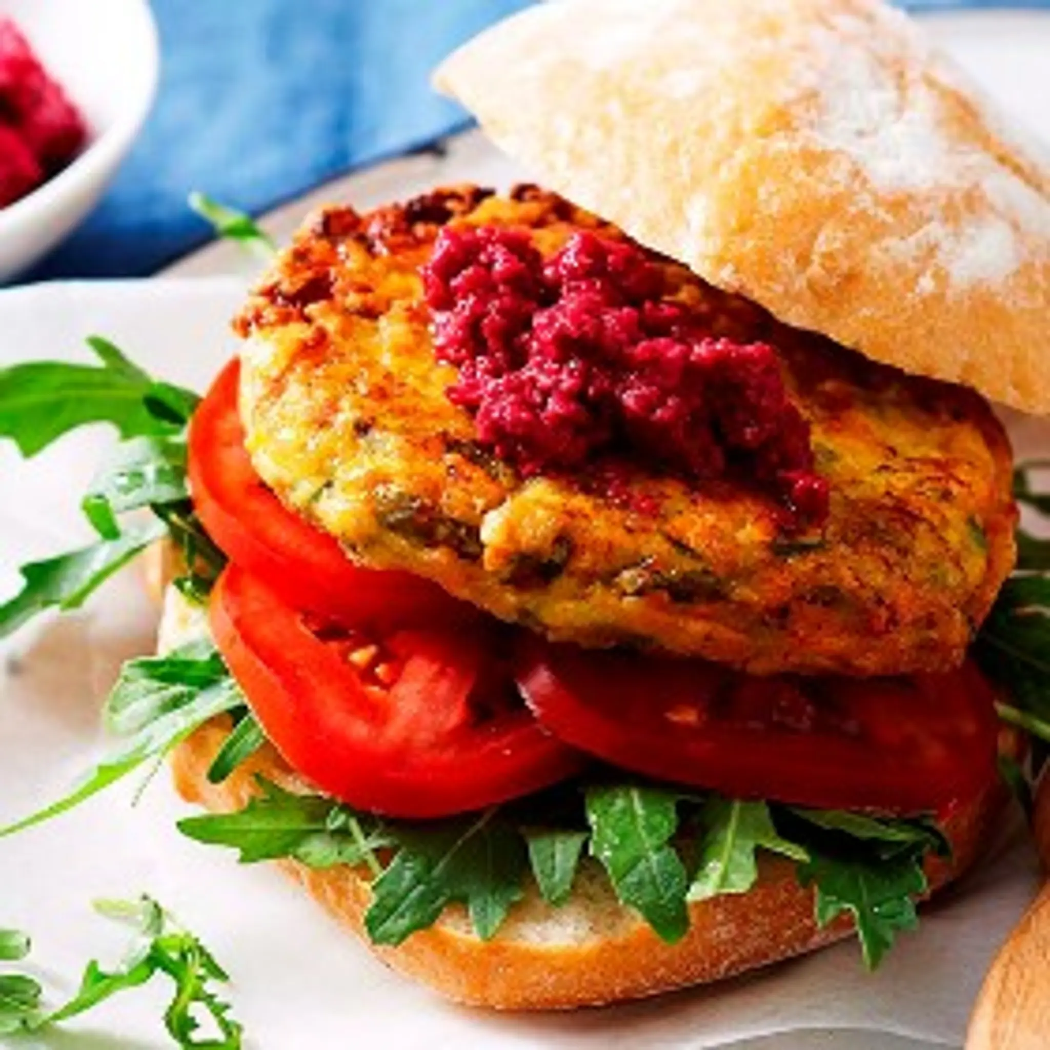 Kumara and Courgette Burgers