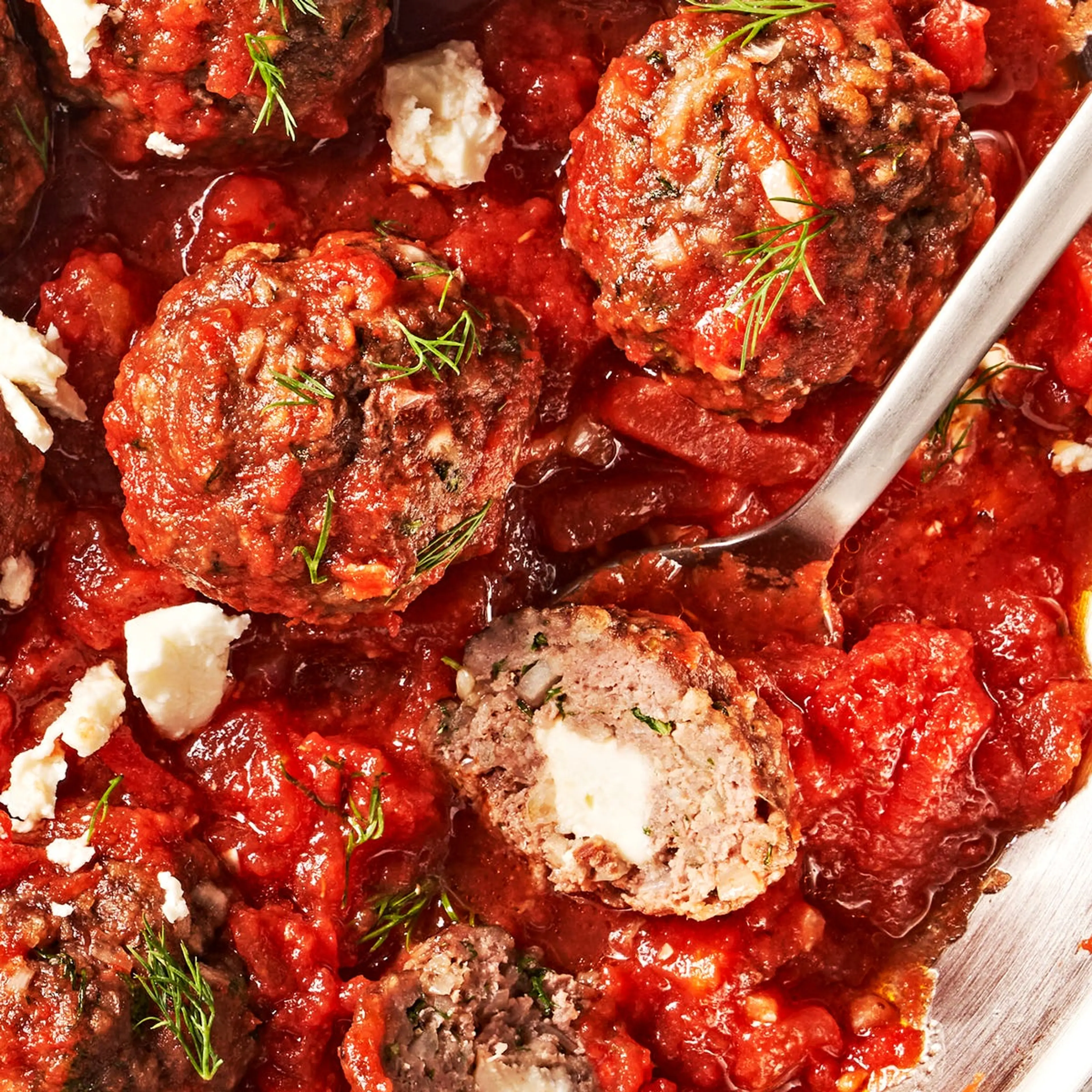 Mediterranean-Stuffed Meatballs