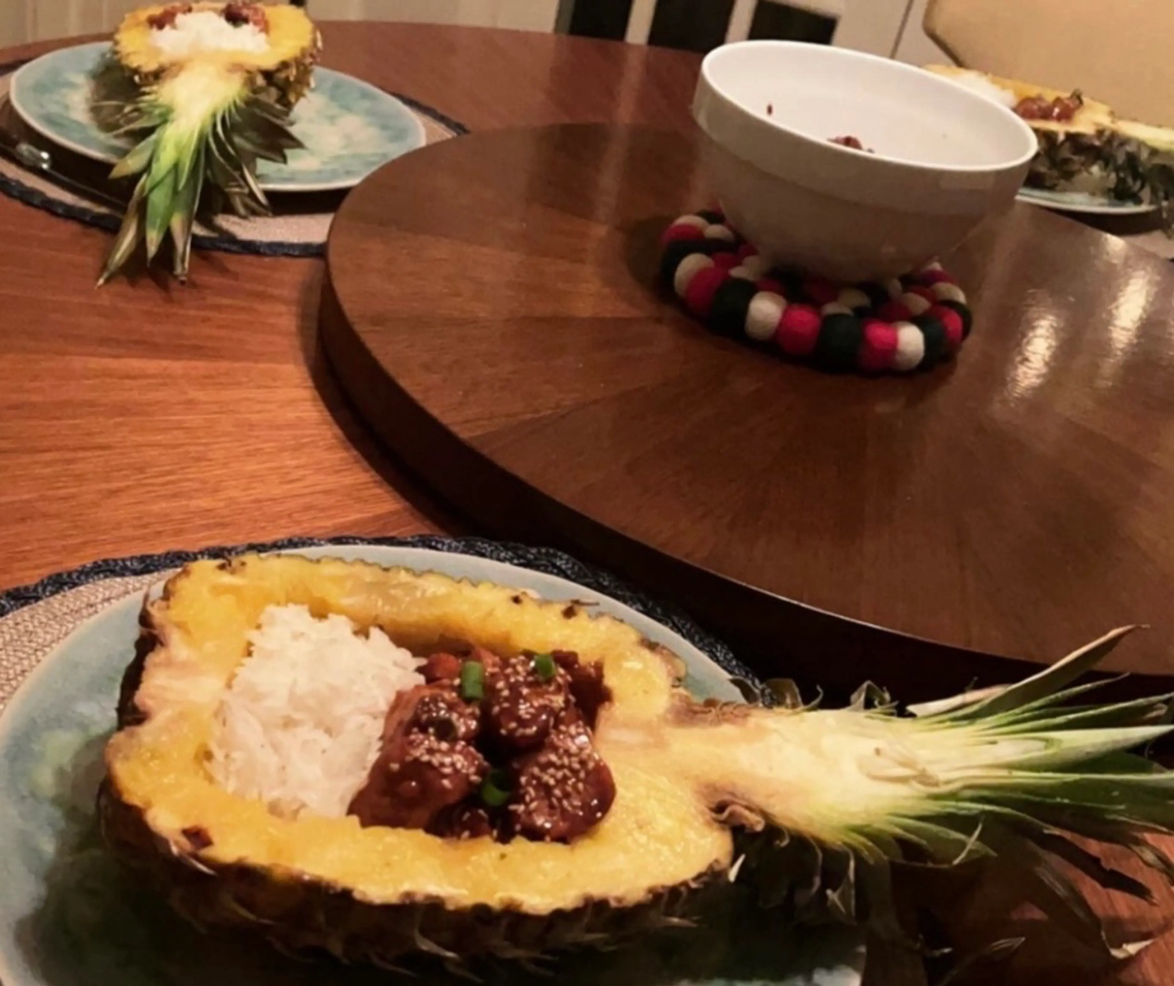 Chicken Teriyaki Pineapple Bowls