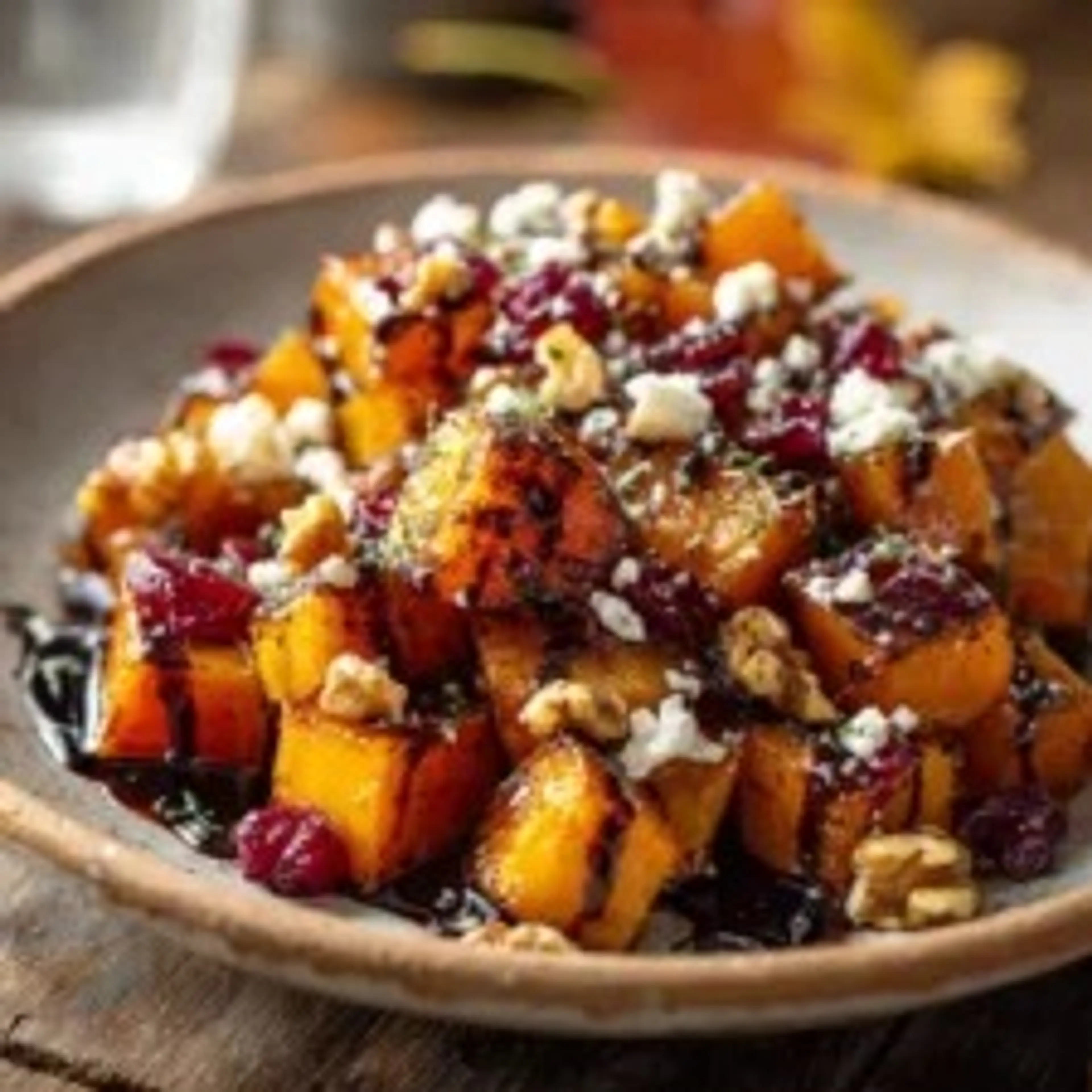 Caramelized Squash w/Gorgonzola & Cranberry Balsamic