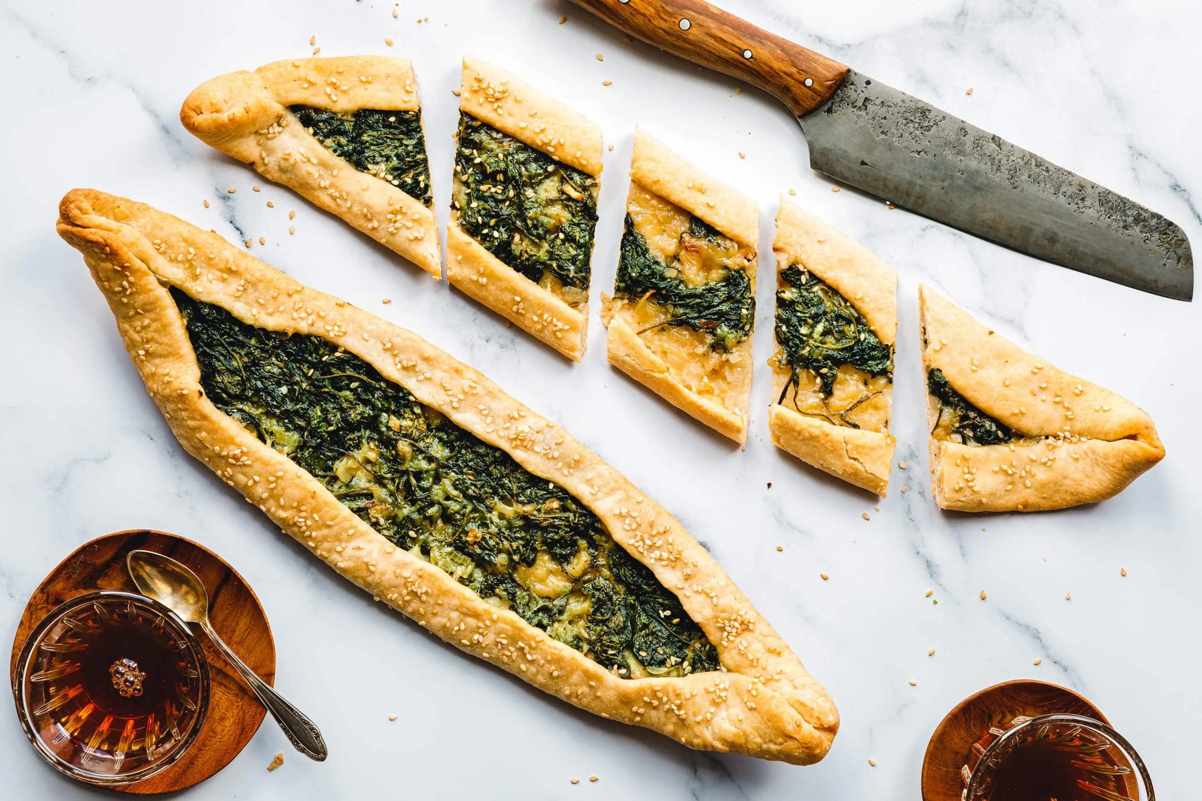 Pide mit Spinat