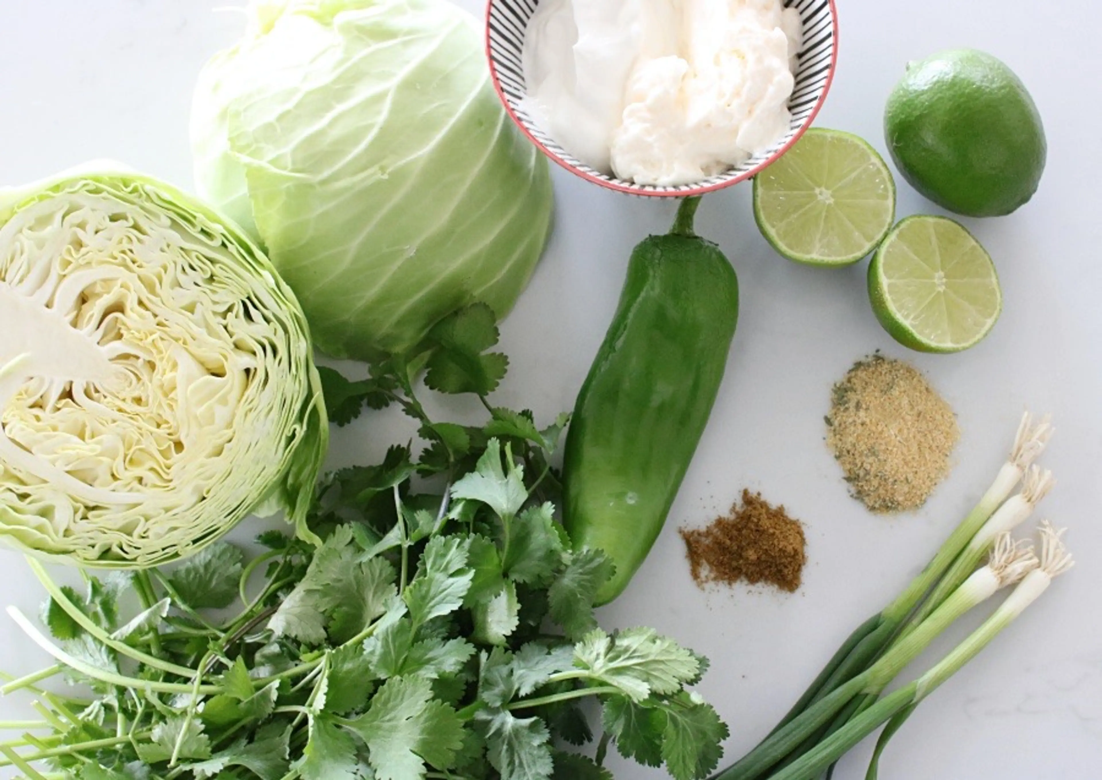 Creamy Lime-Cilantro Slaw