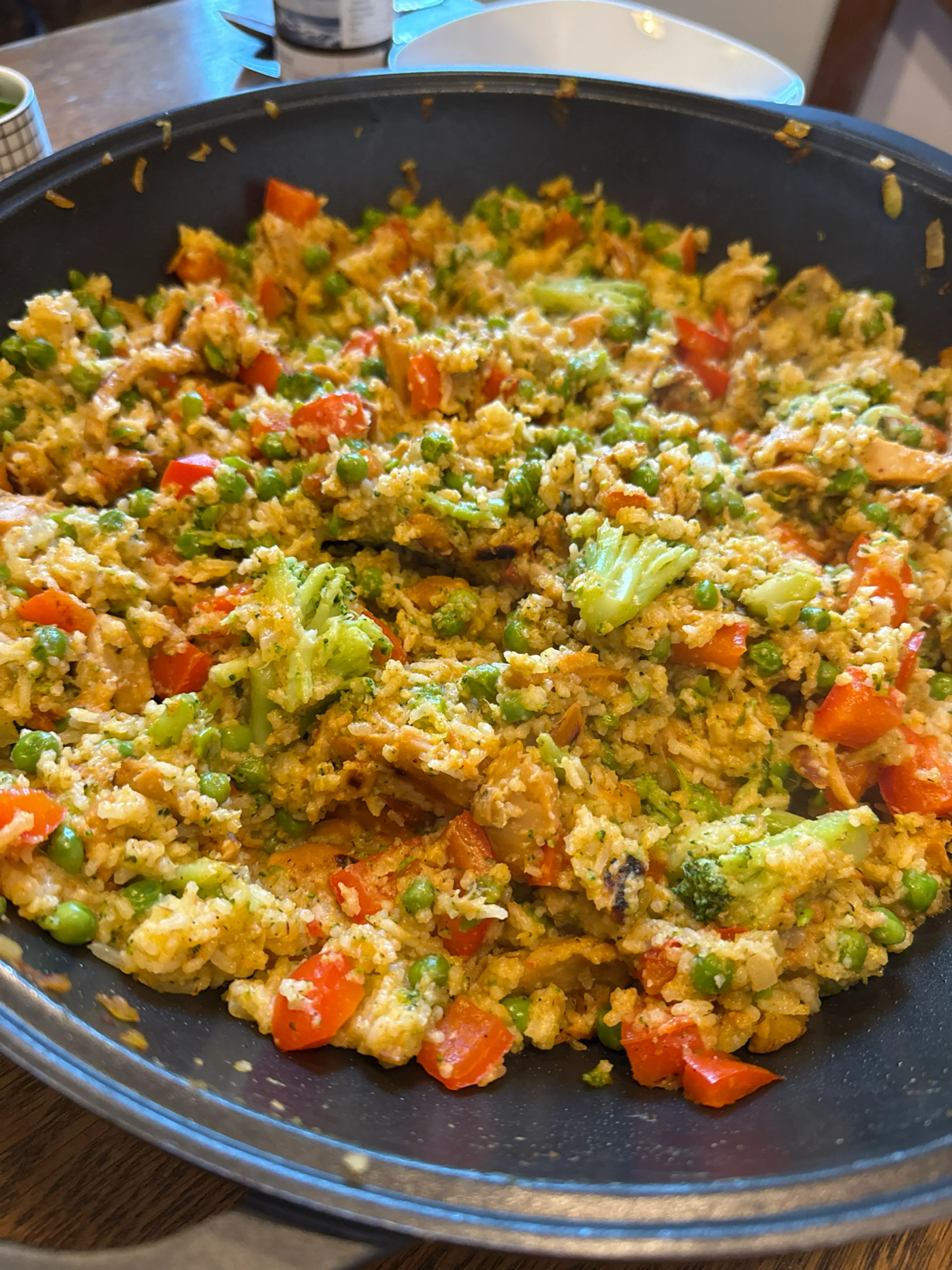 Reispfanne mit Hähnchen