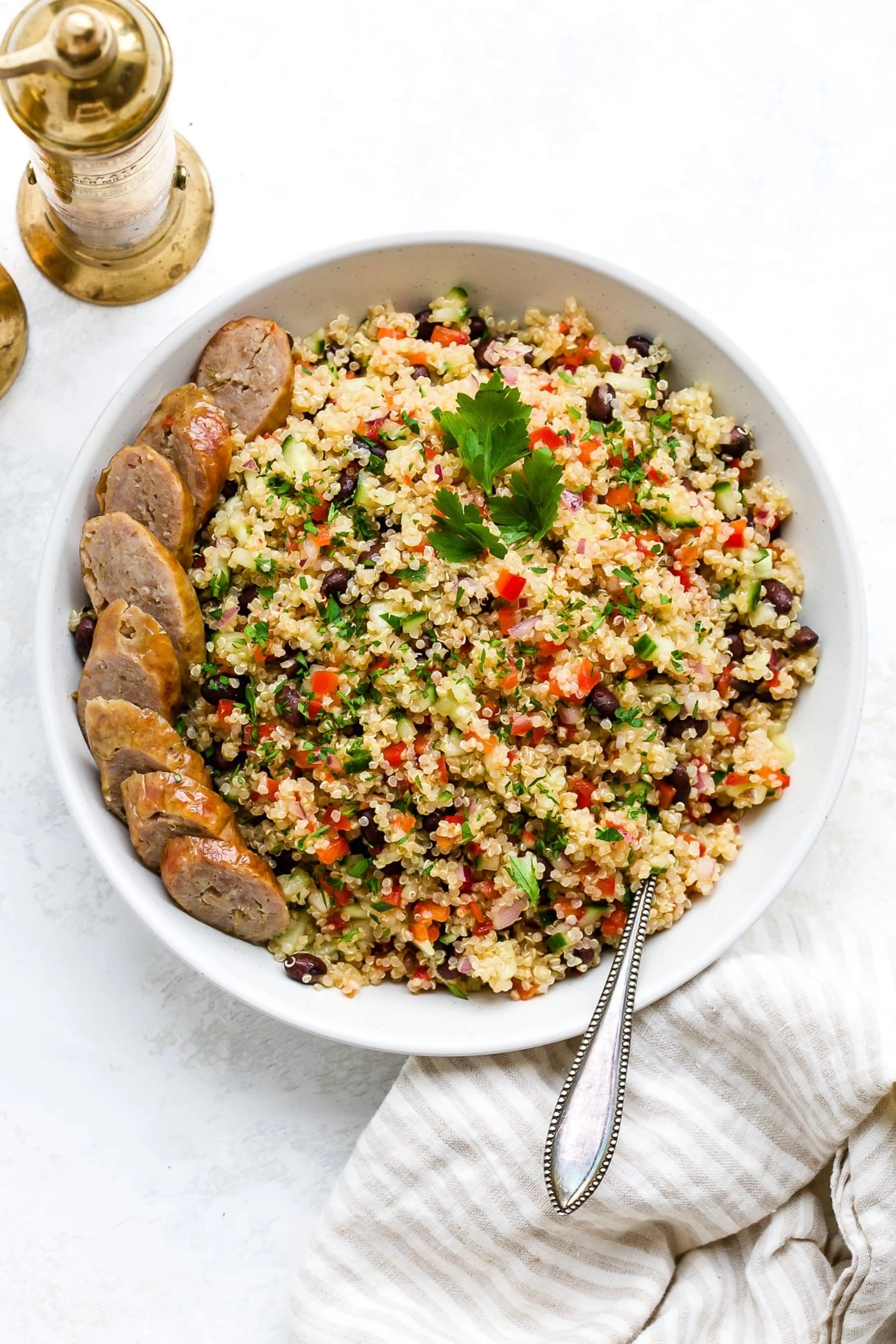 Quinoa Salad with Sausage