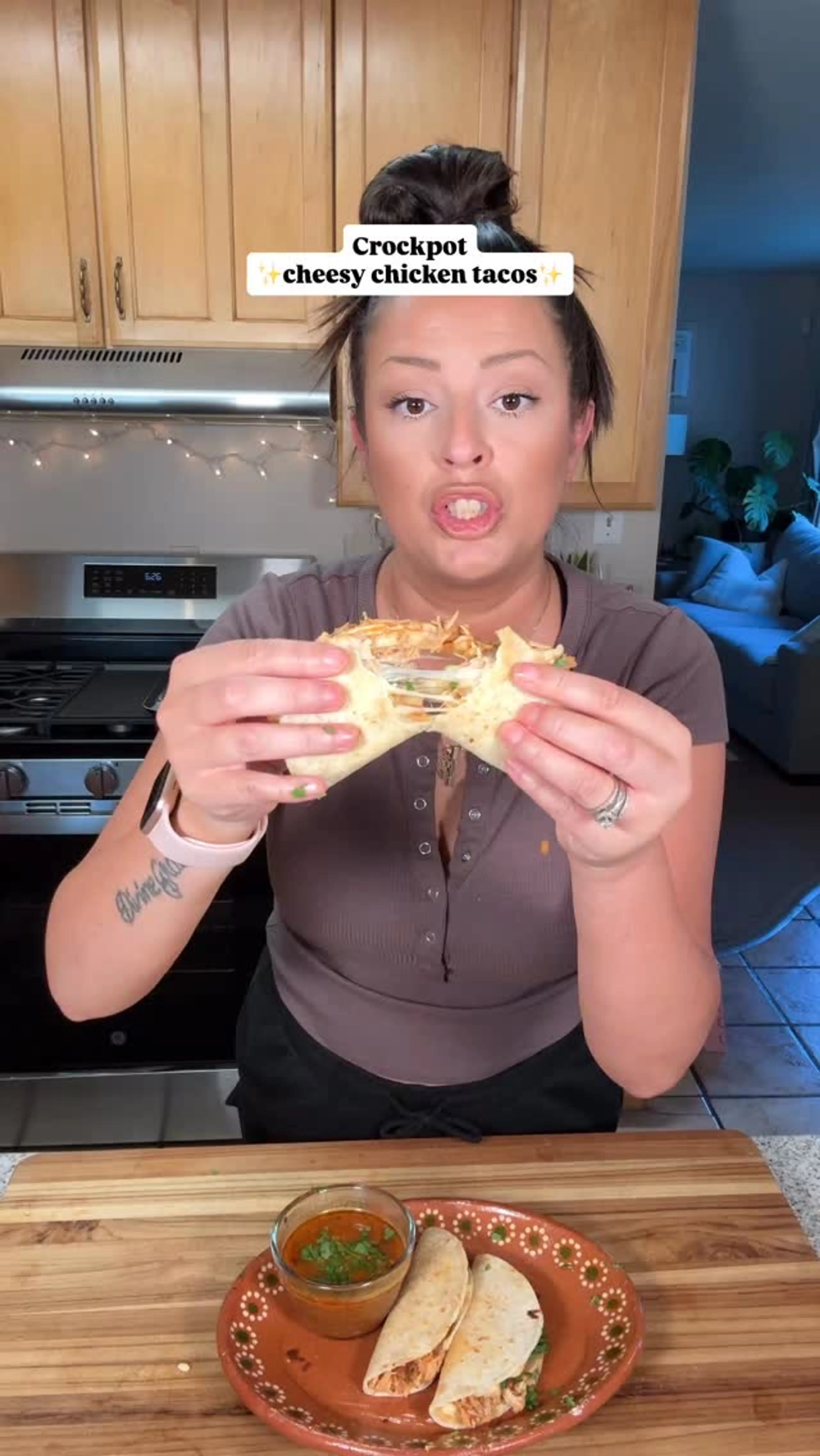Crockpot Cheesy Chicken Tacos