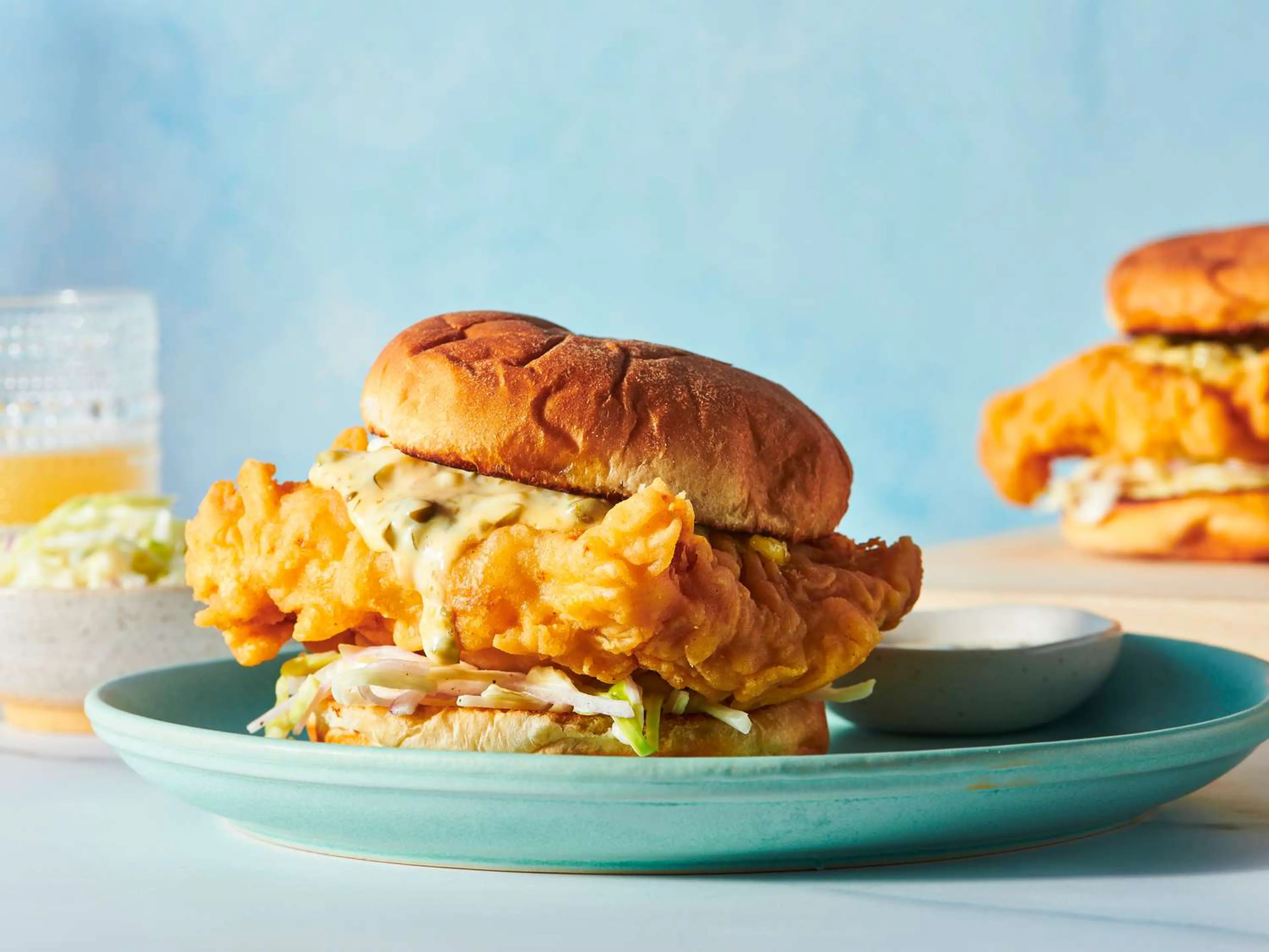 Fried Fish Sandwiches With Creamy Slaw and Tartar Sauce