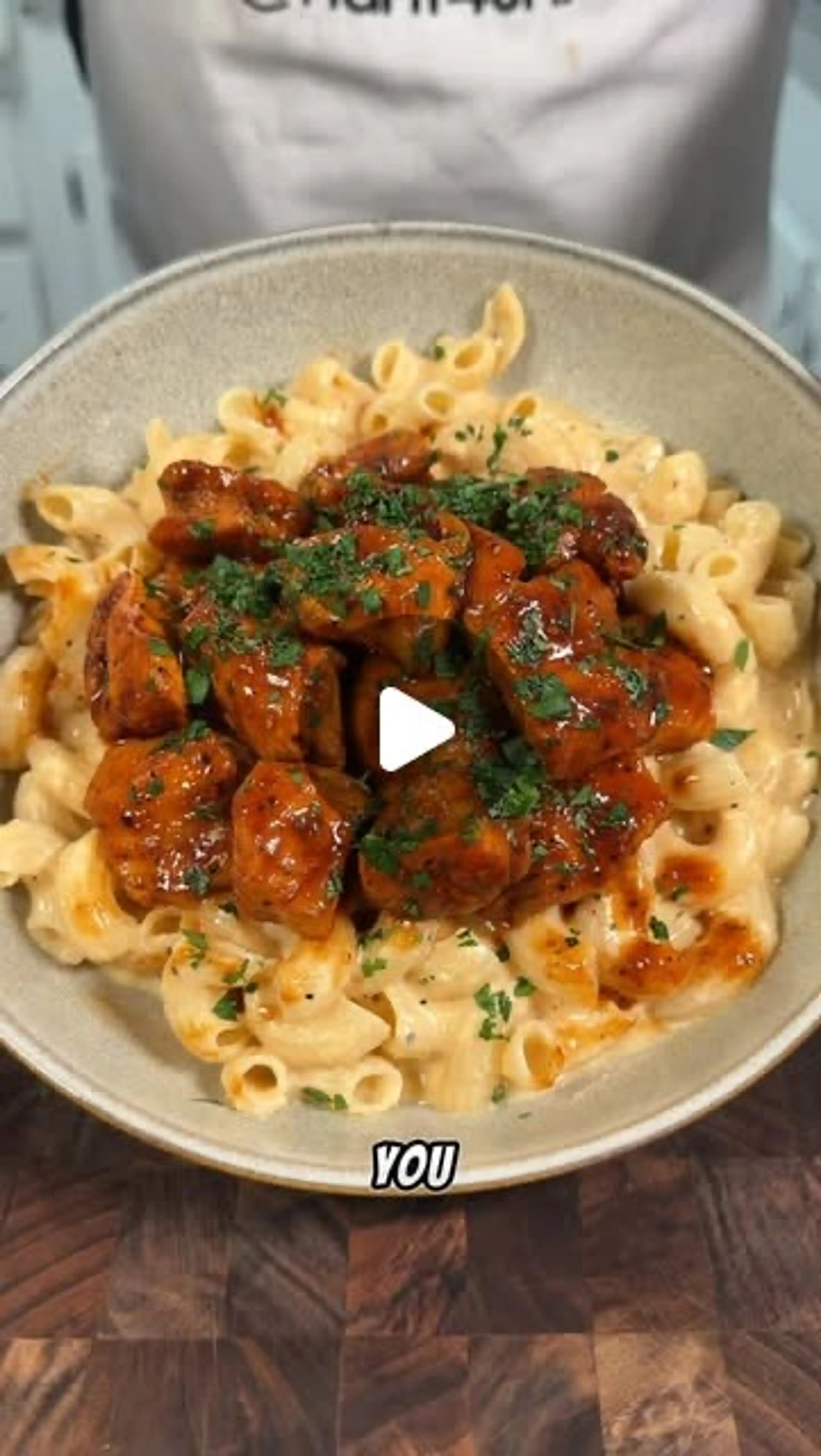 High Protein Honey Bbq Chicken Mac & Cheese