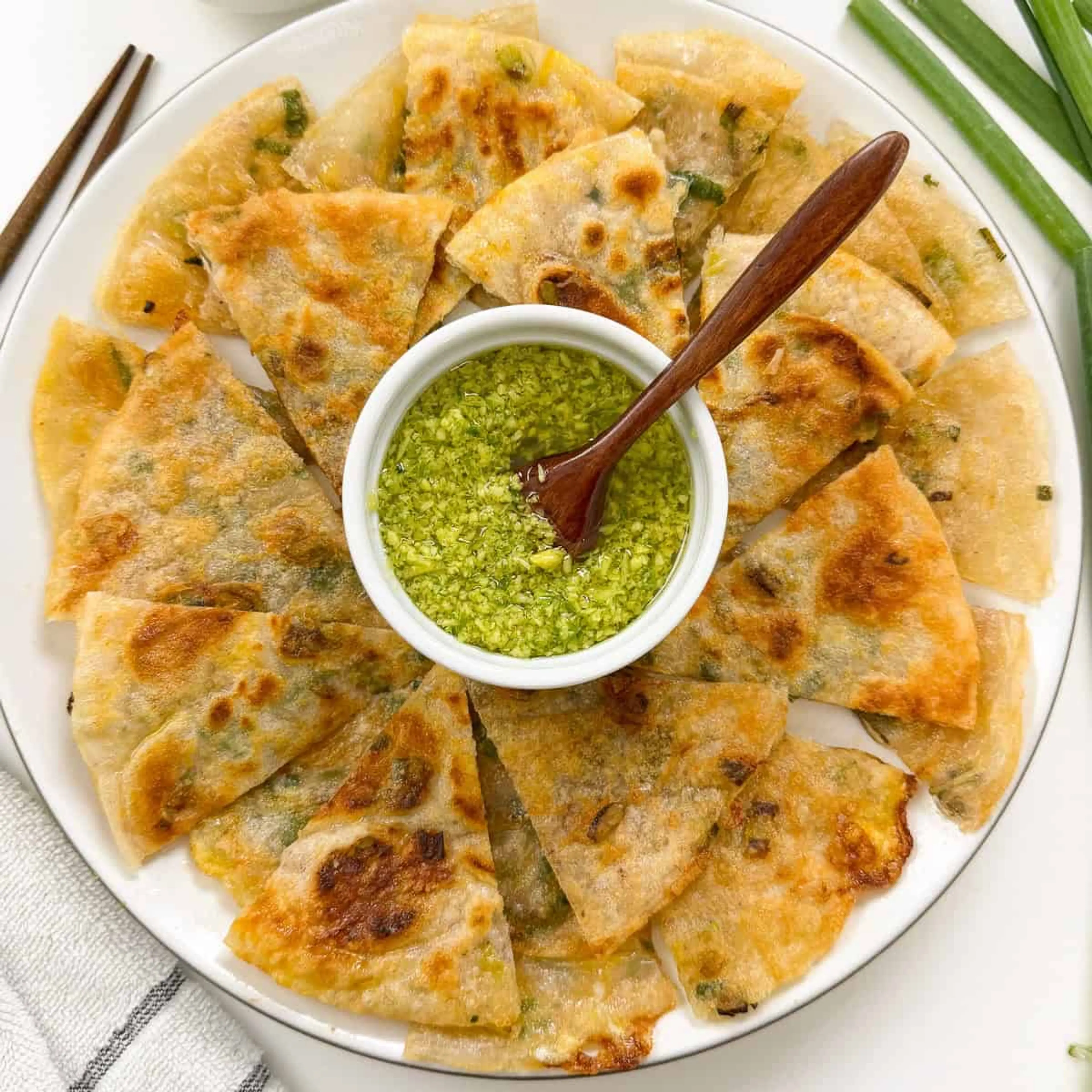 Rice Paper Scallion Pancakes