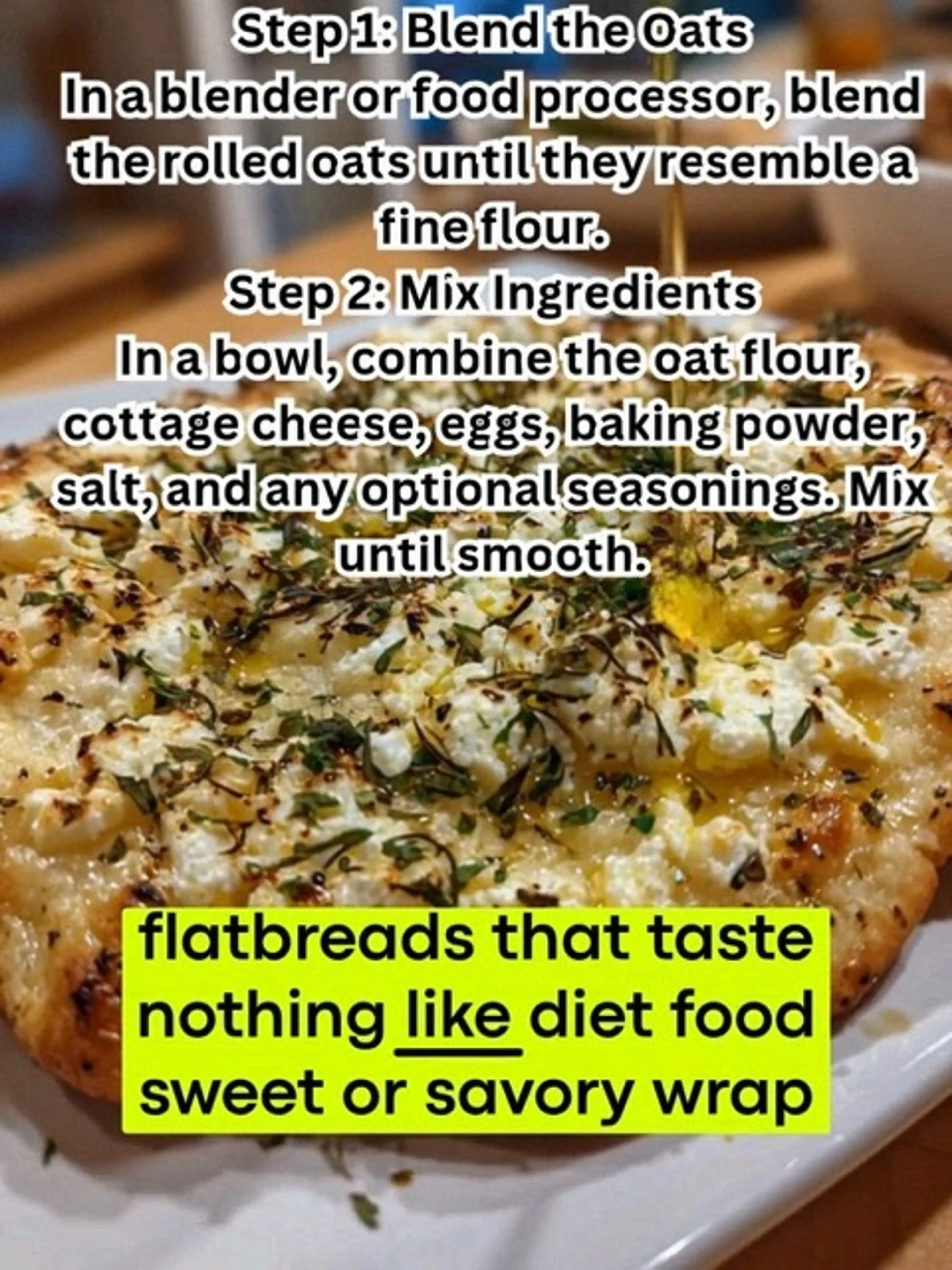 Oat & Cottage Cheese Flatbread – Healthy, Simple, and Delici