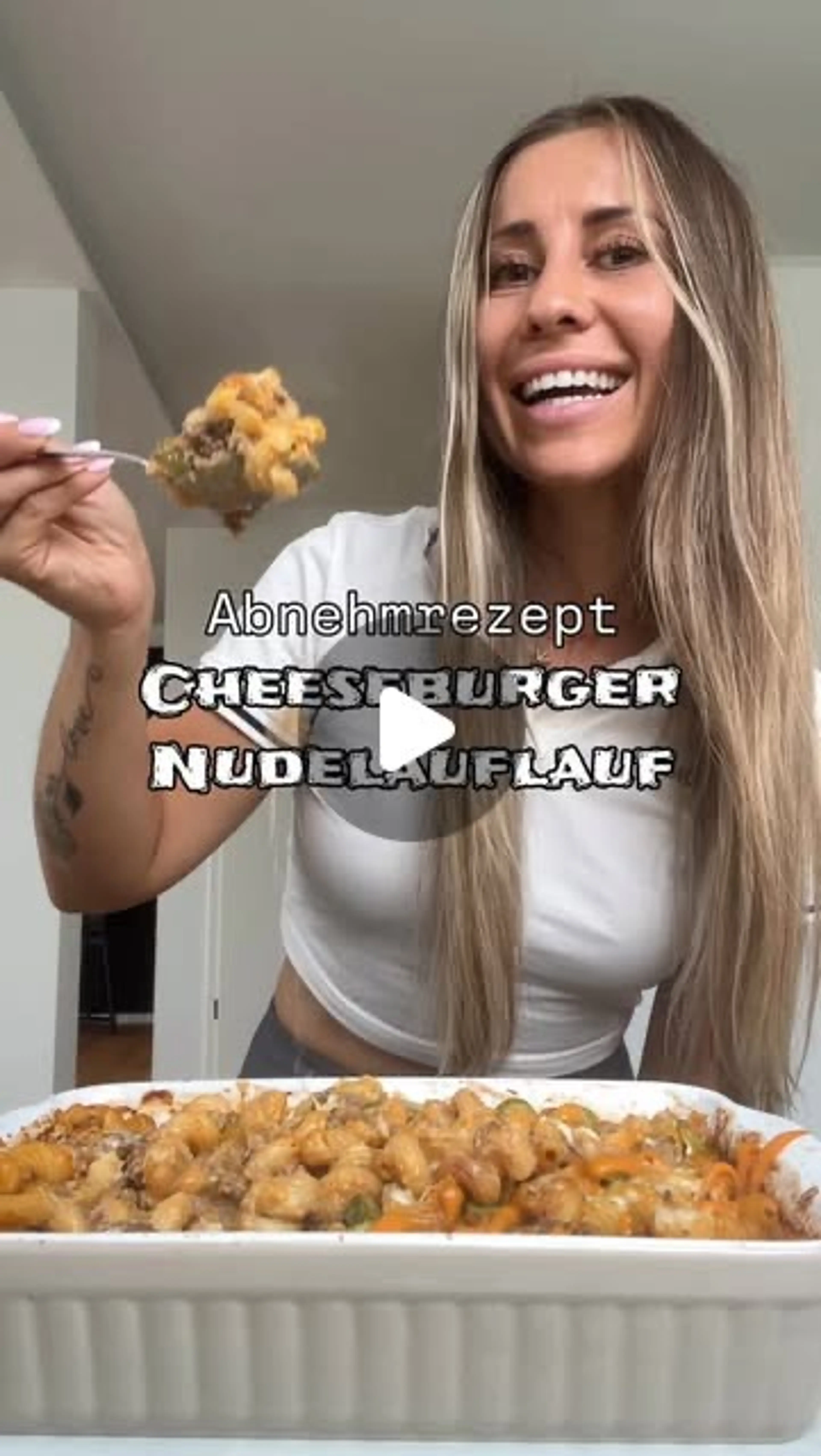 High Protein Cheeseburger Nudelauflauf
