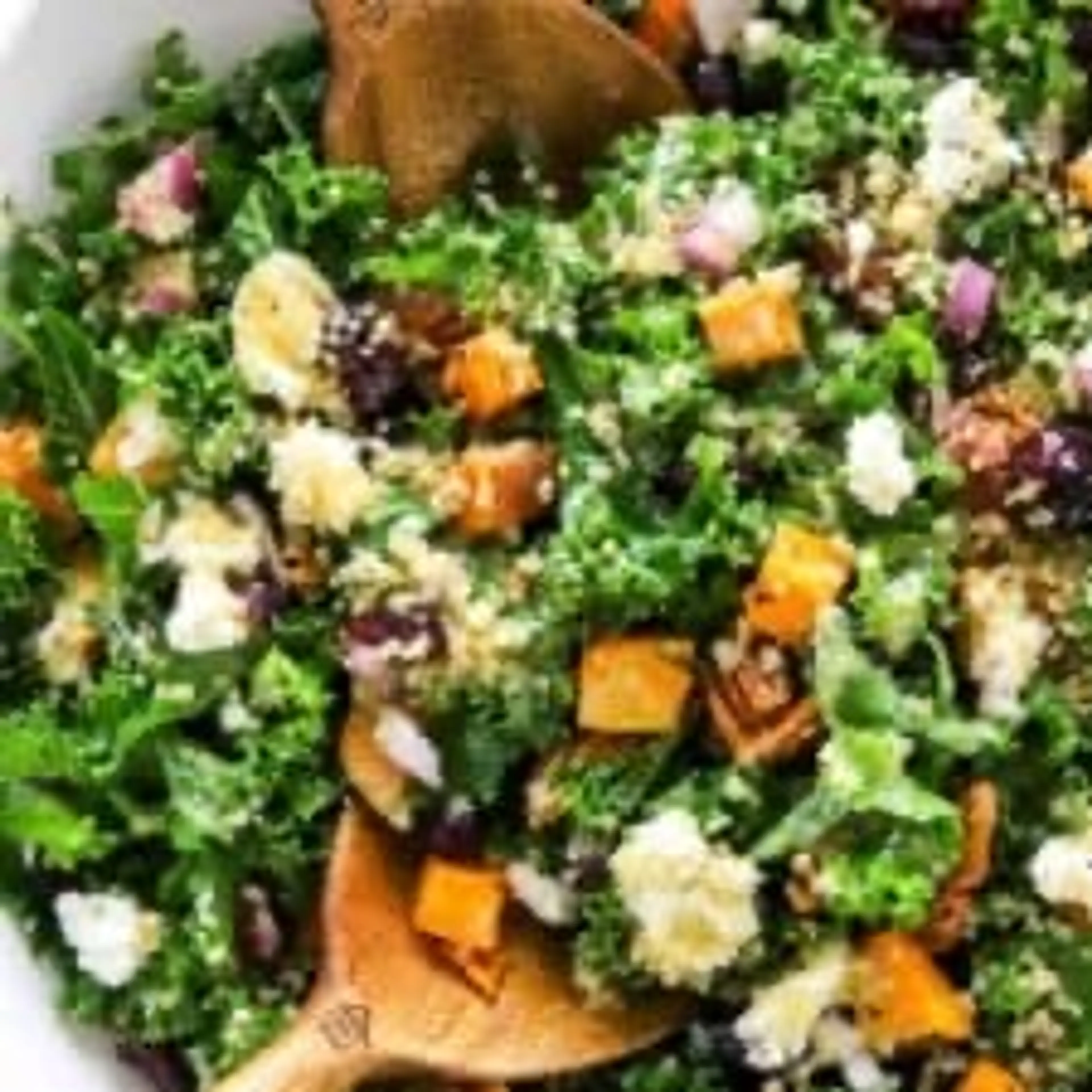 Roasted Sweet Potato Kale Salad