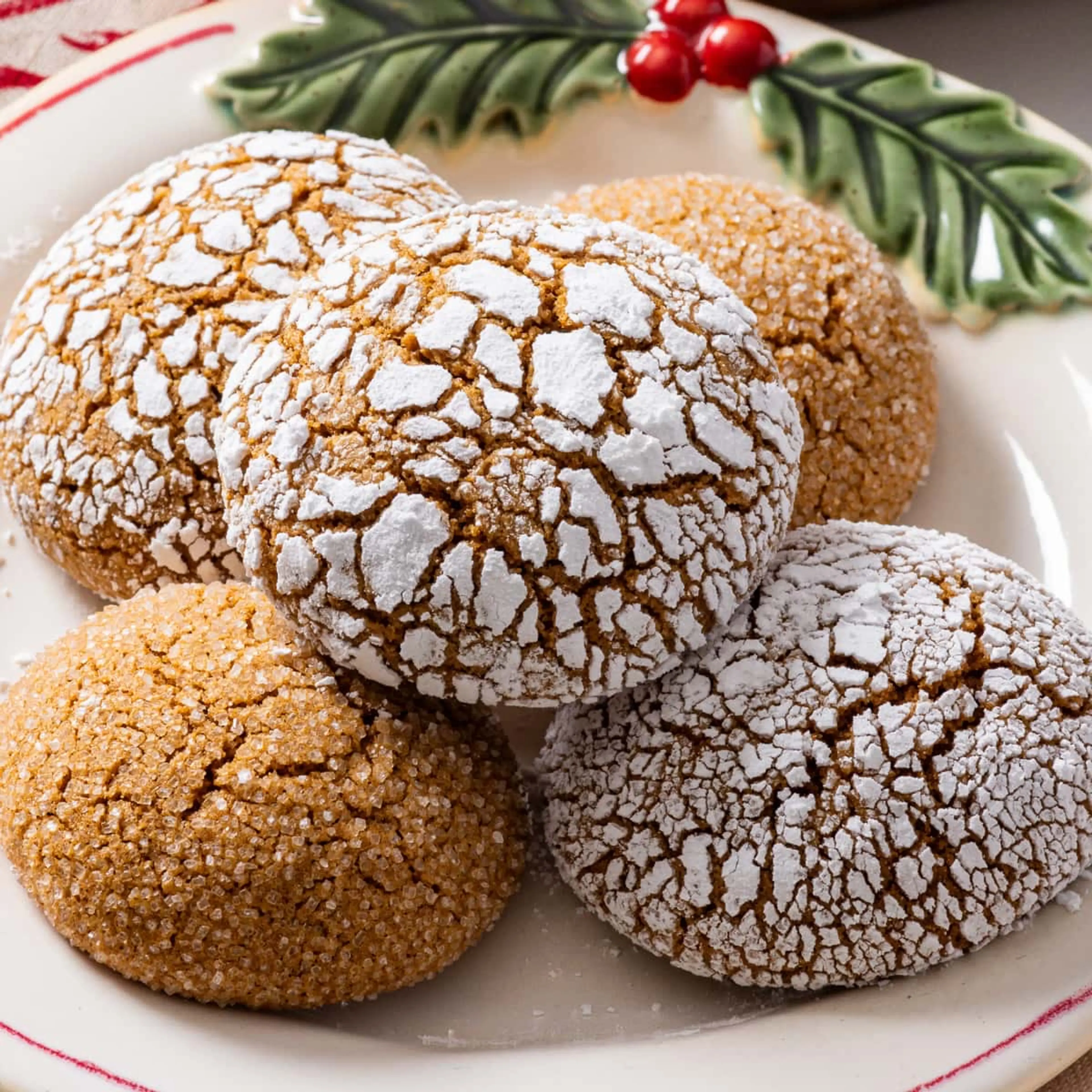 Gingerbread Crinkle Cookies