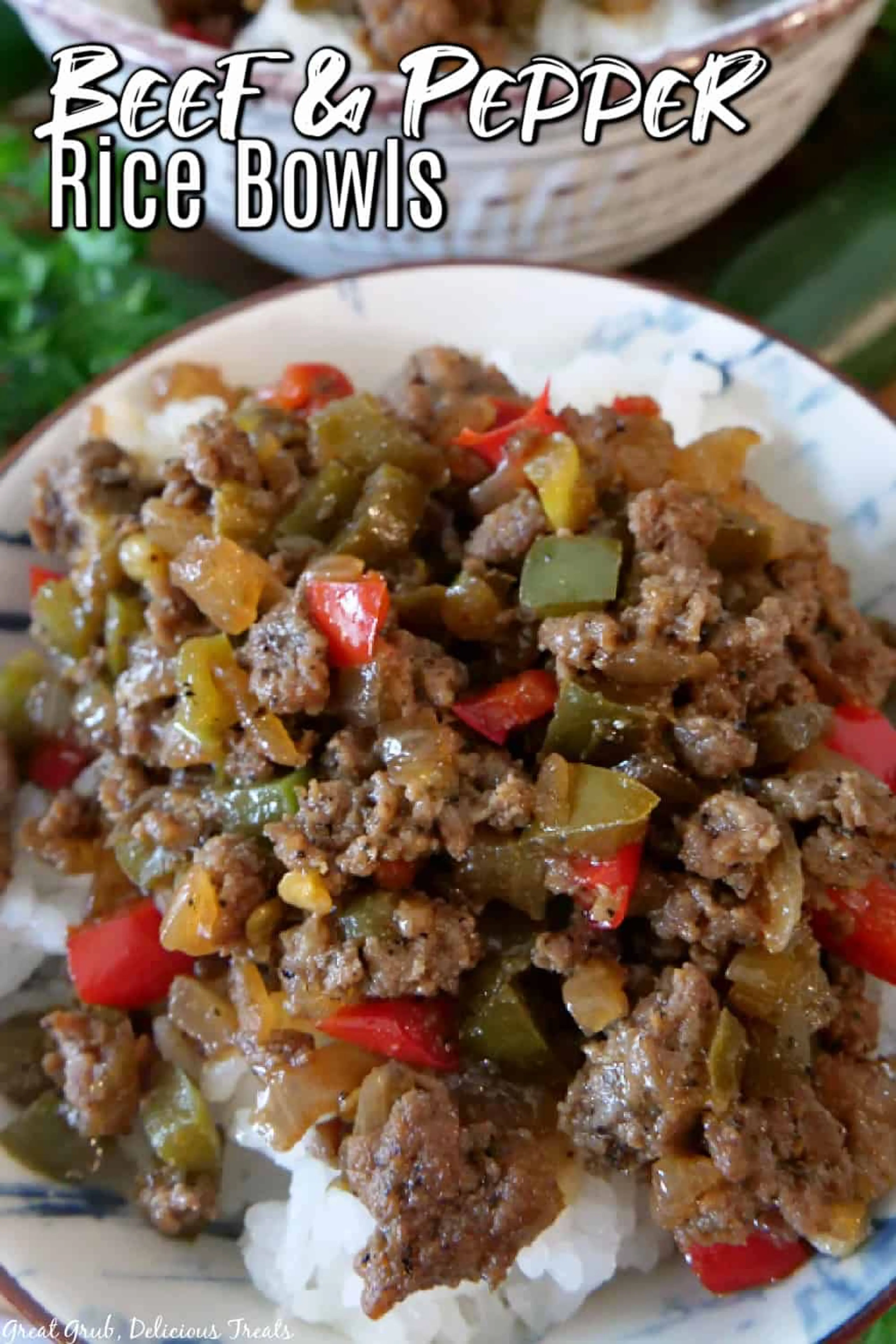 Beef and Pepper Rice Bowls