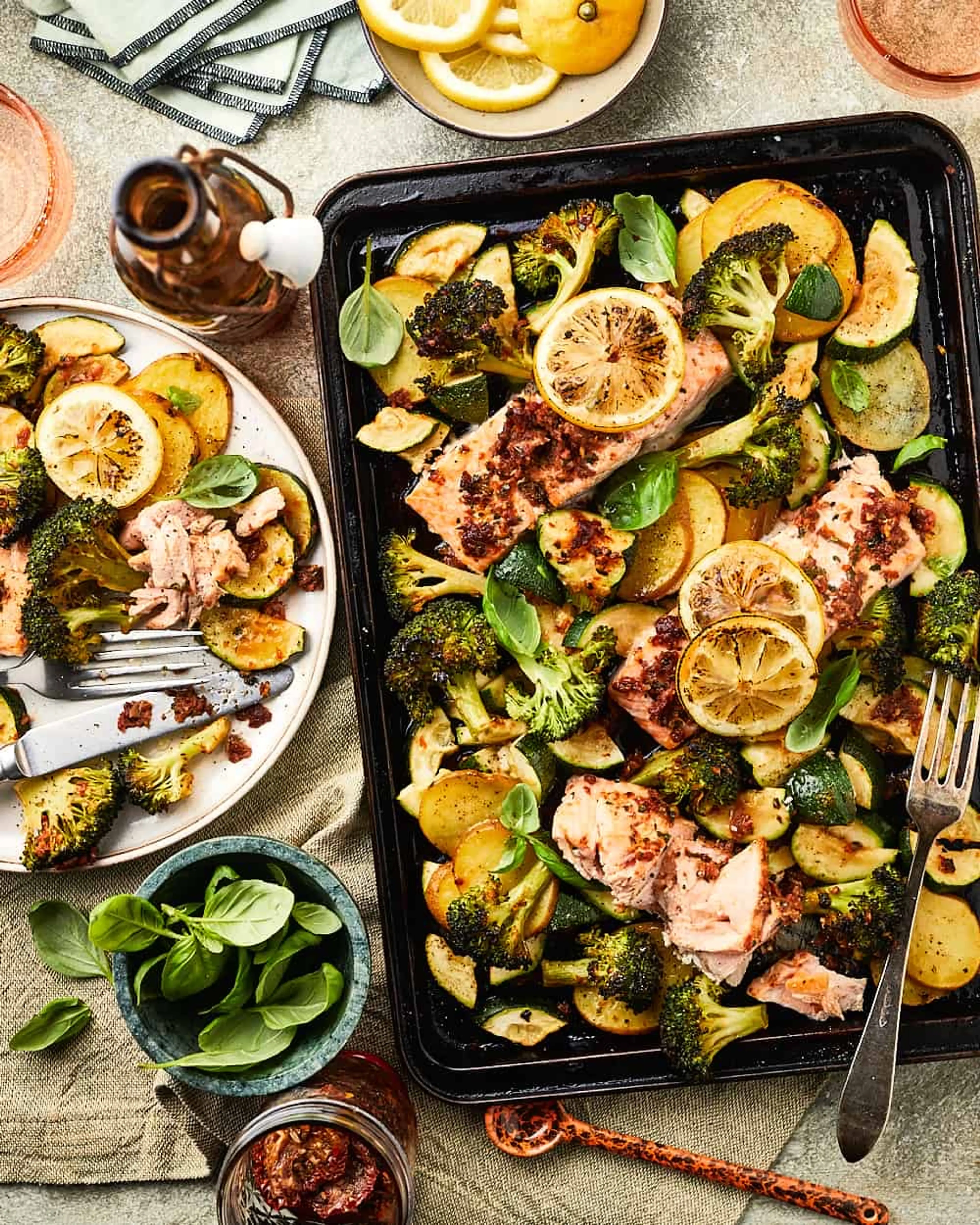 Gezonde traybake met vis