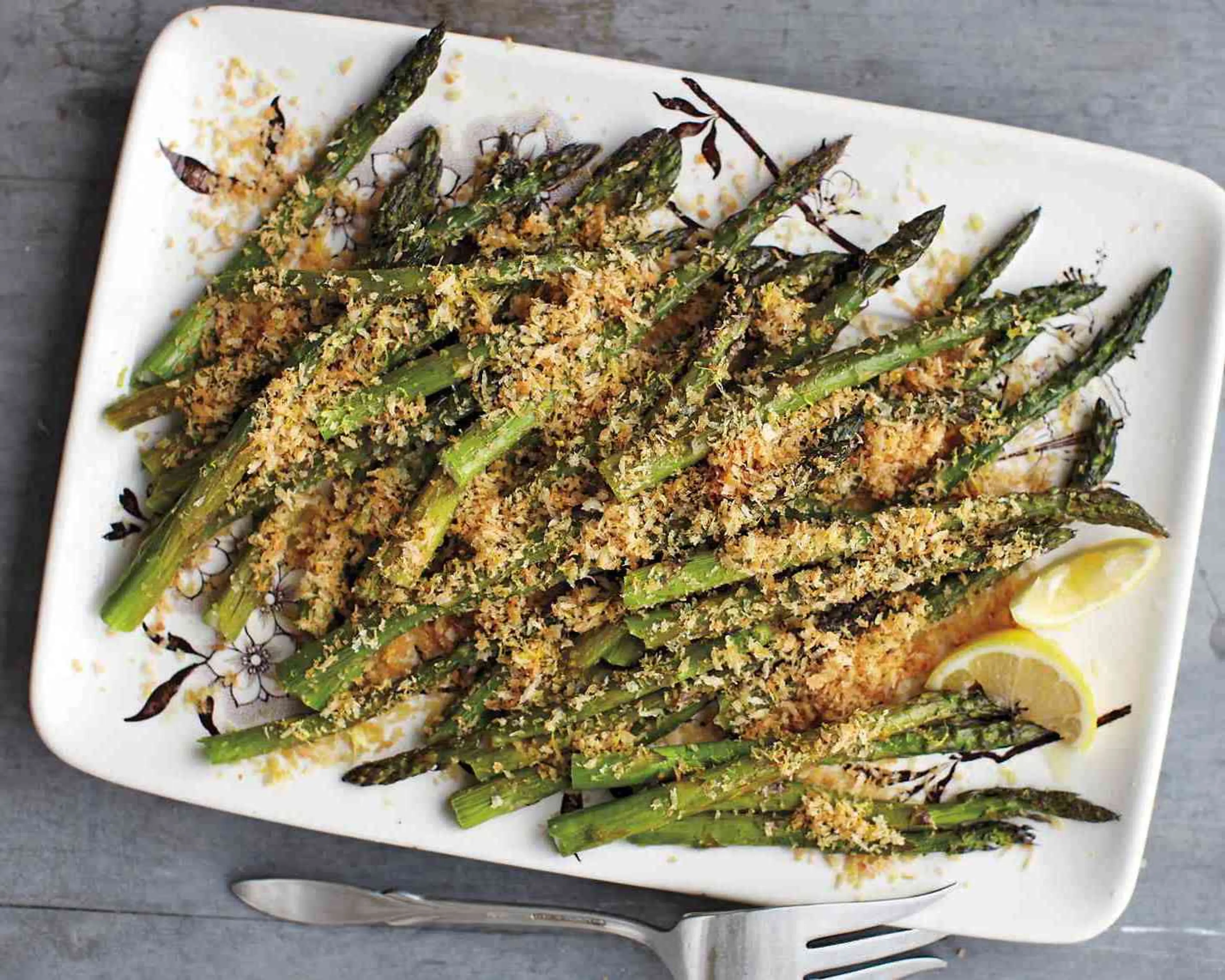Roasted Asparagus With Lemony Breadcrumbs