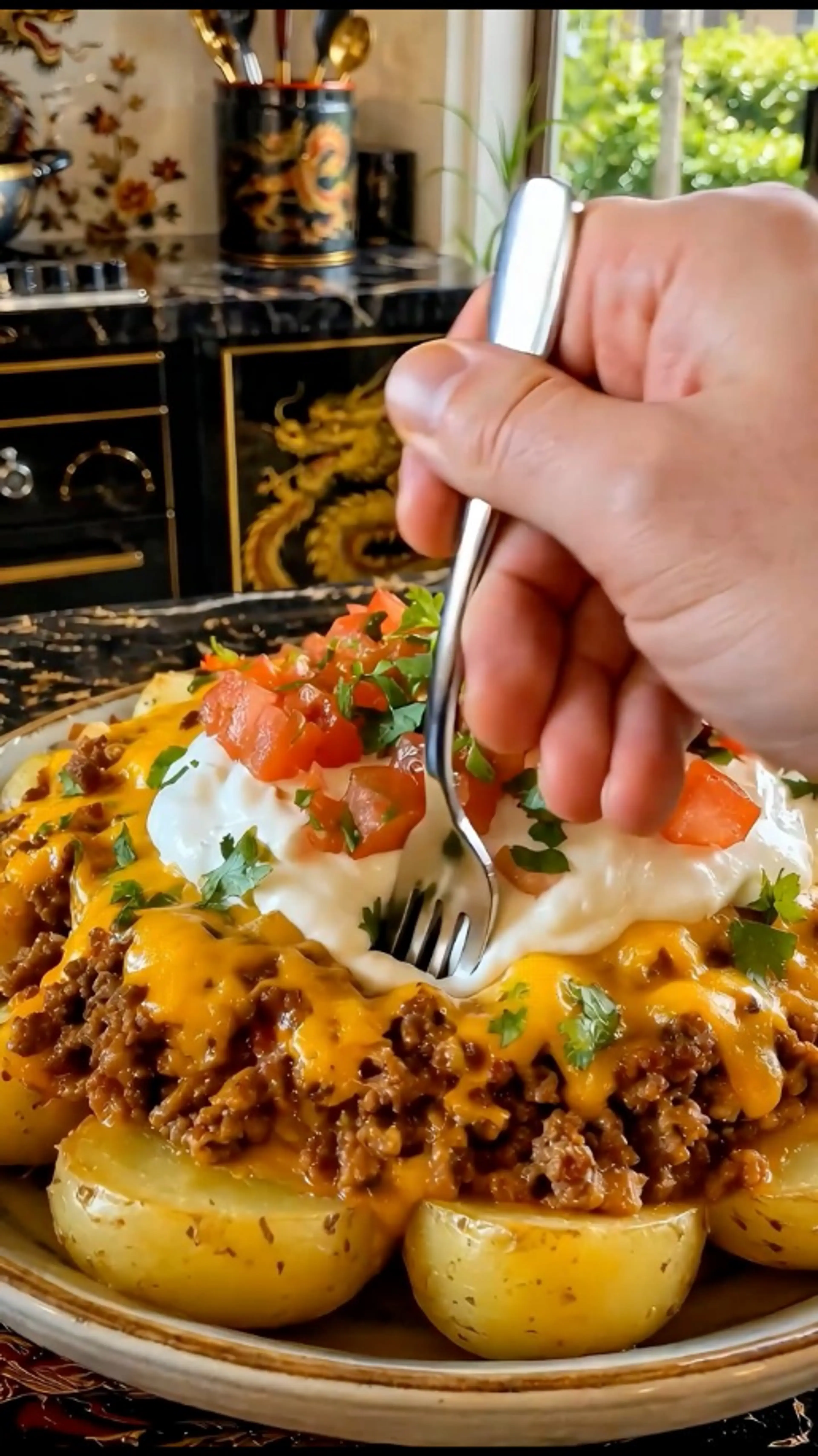 Cheesy Taco Potatoes