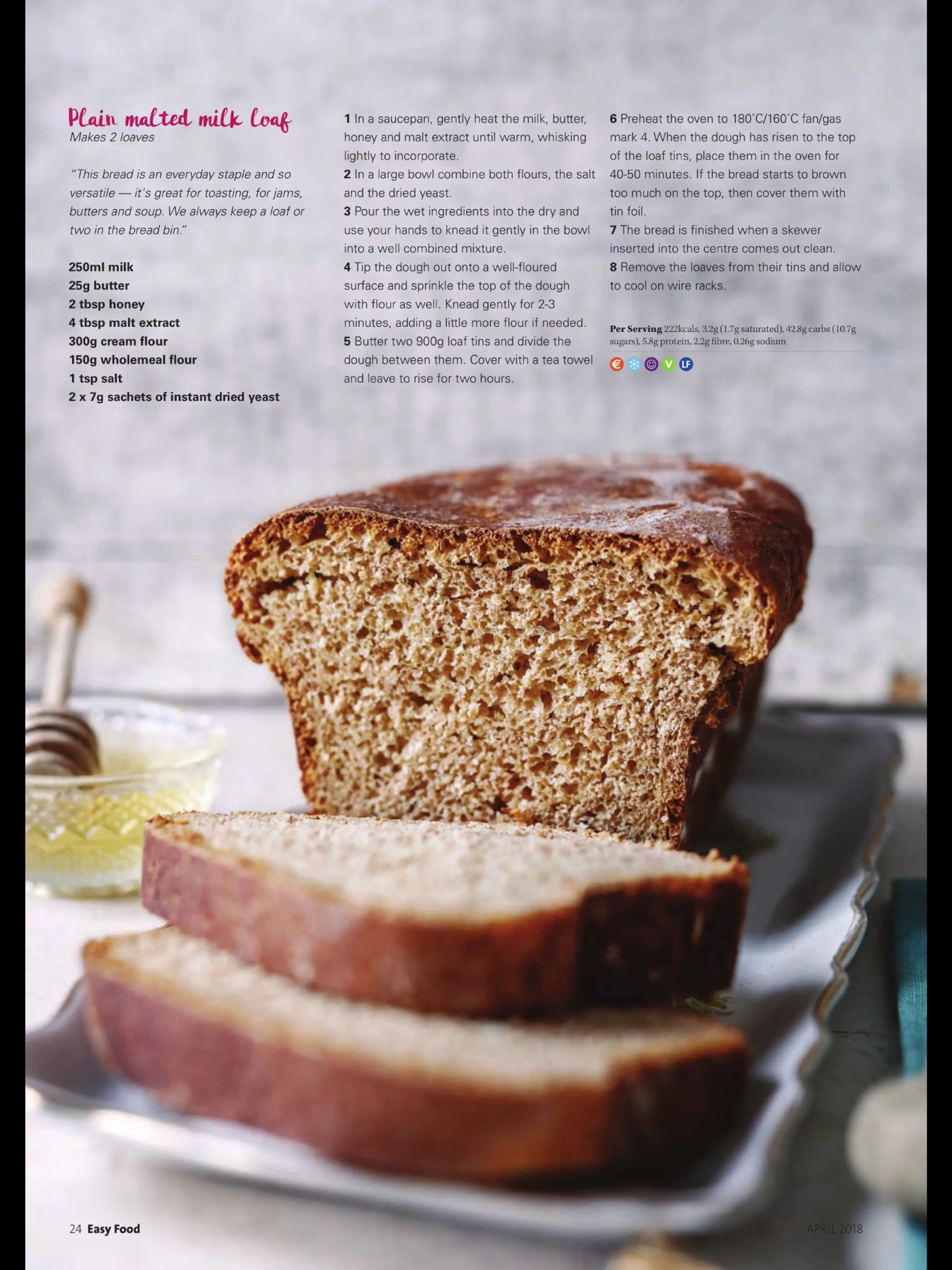 Plain malted milk loaf