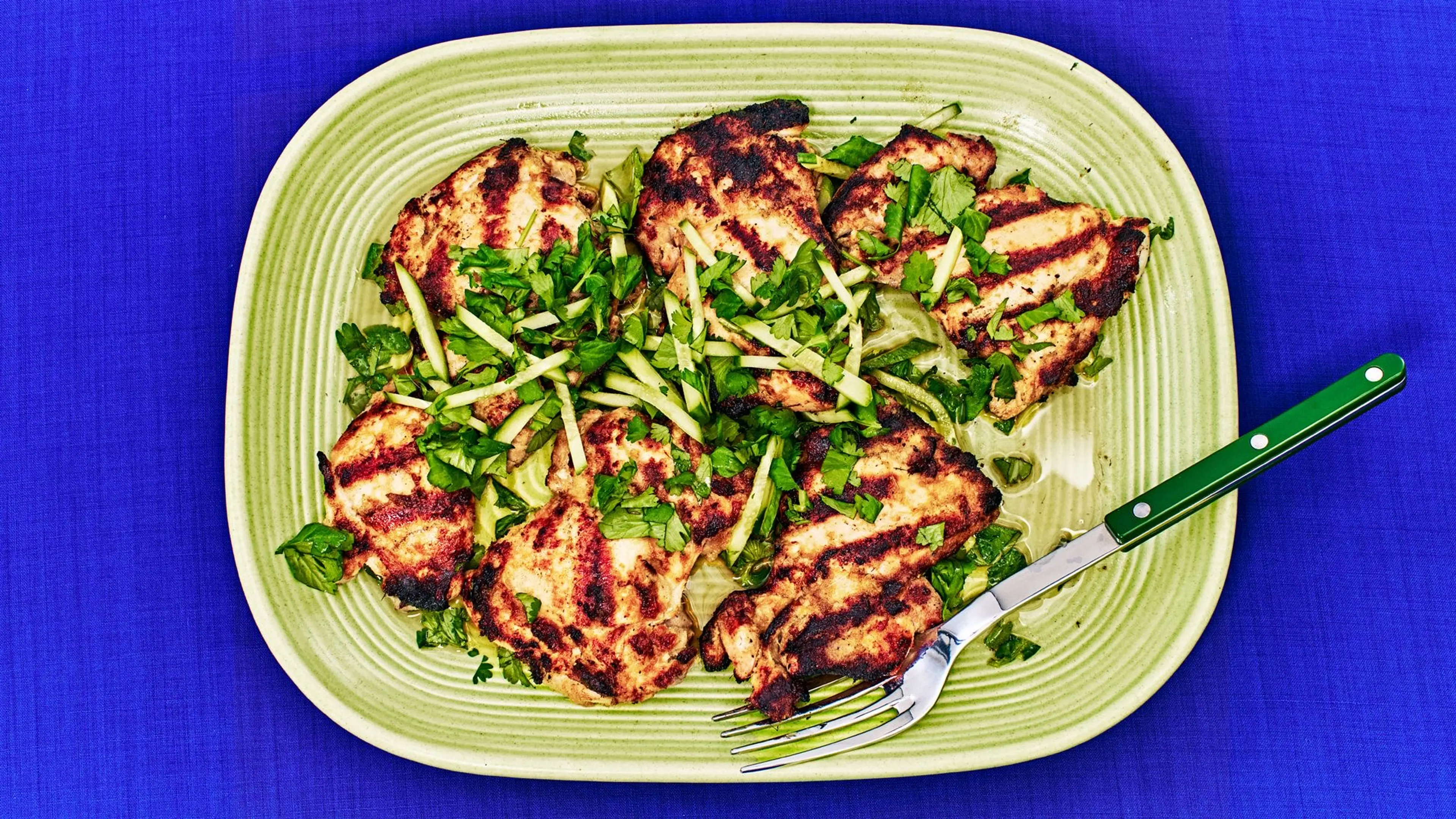 Grilled Lemongrass Chicken Thighs