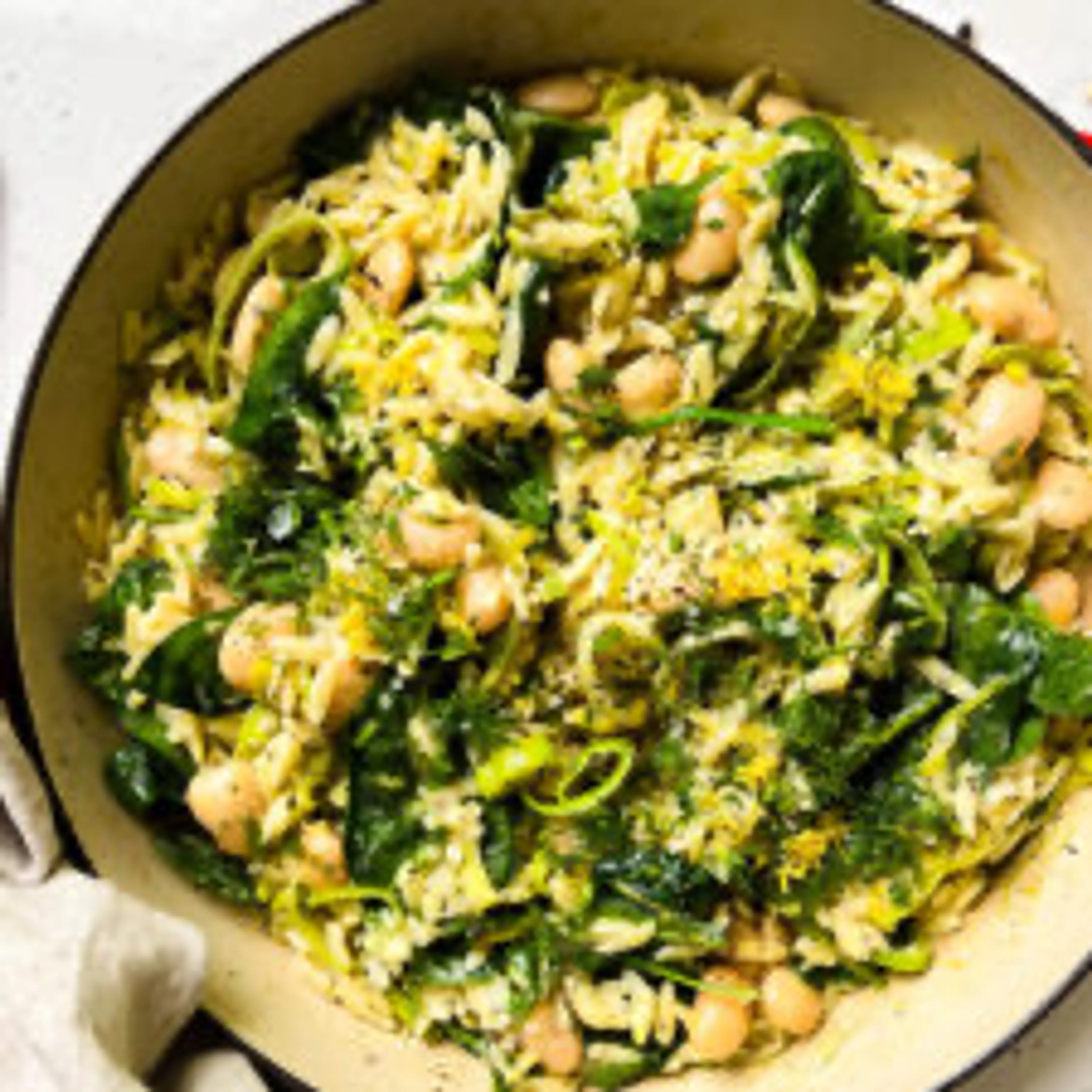 One-Pan Lemony Leek Orzo