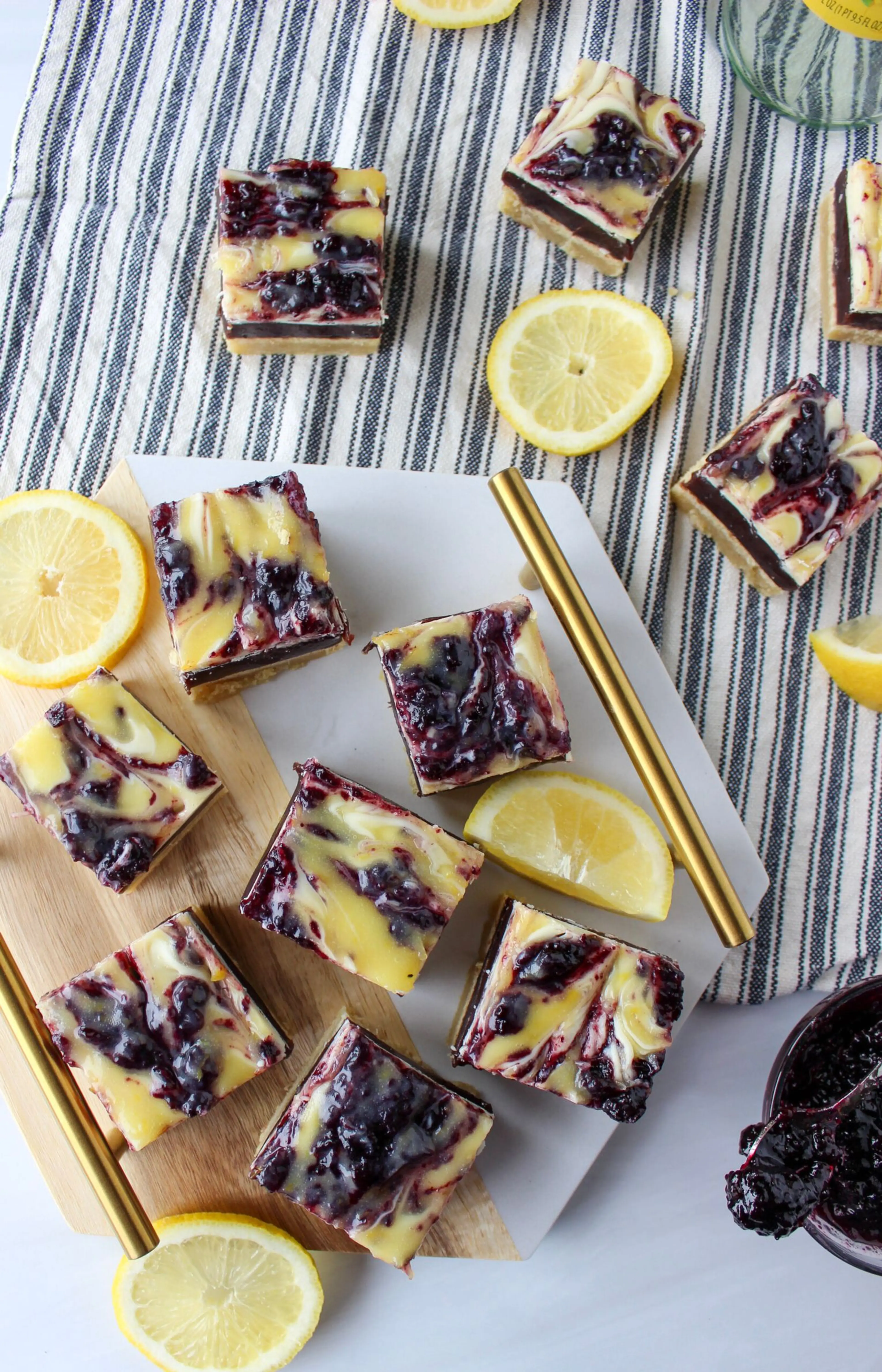 Blueberry Lemon Caramel Bars