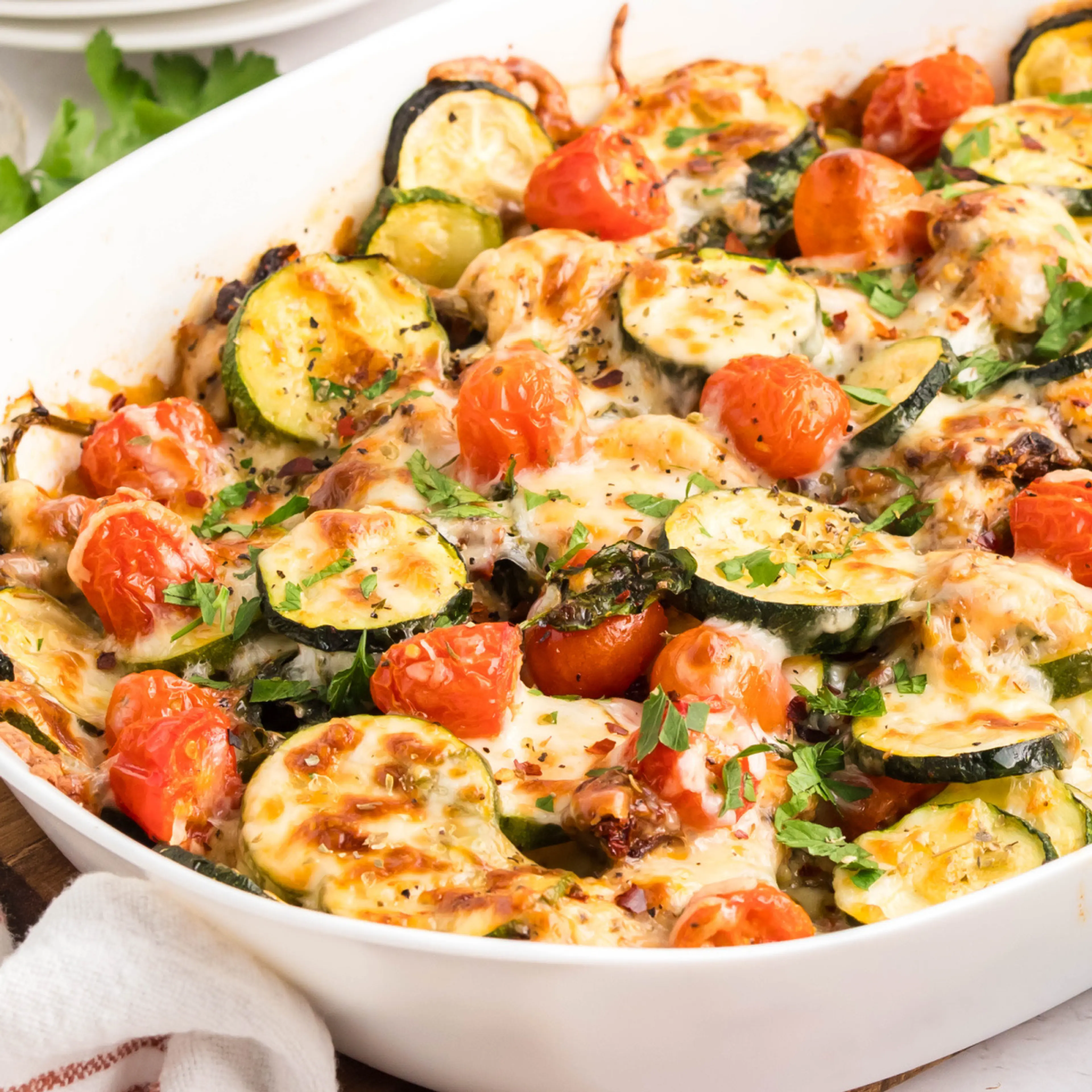 Tuscan Chicken Zucchini Casserole