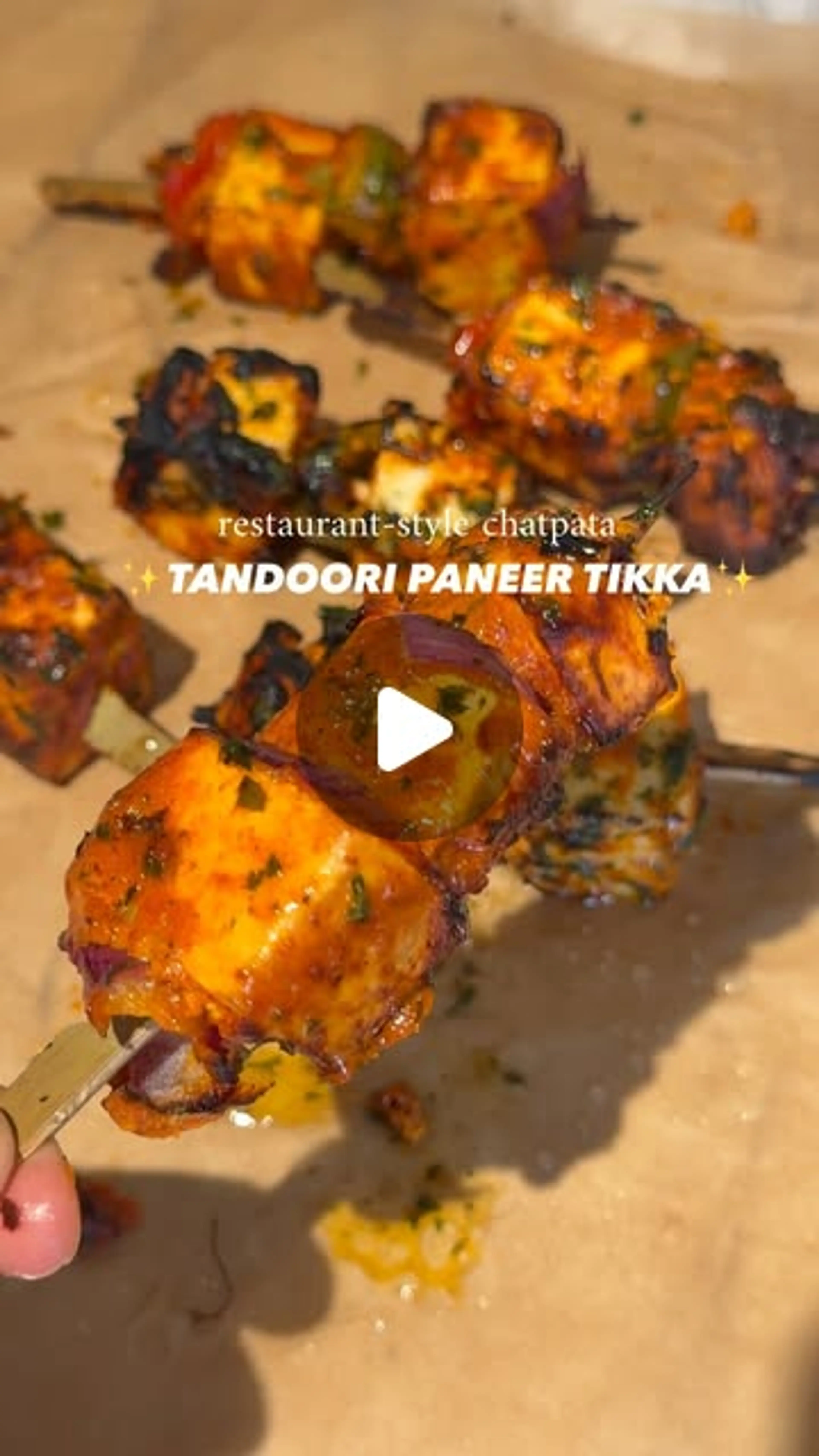 Tandoori Paneer Tikka Skewers