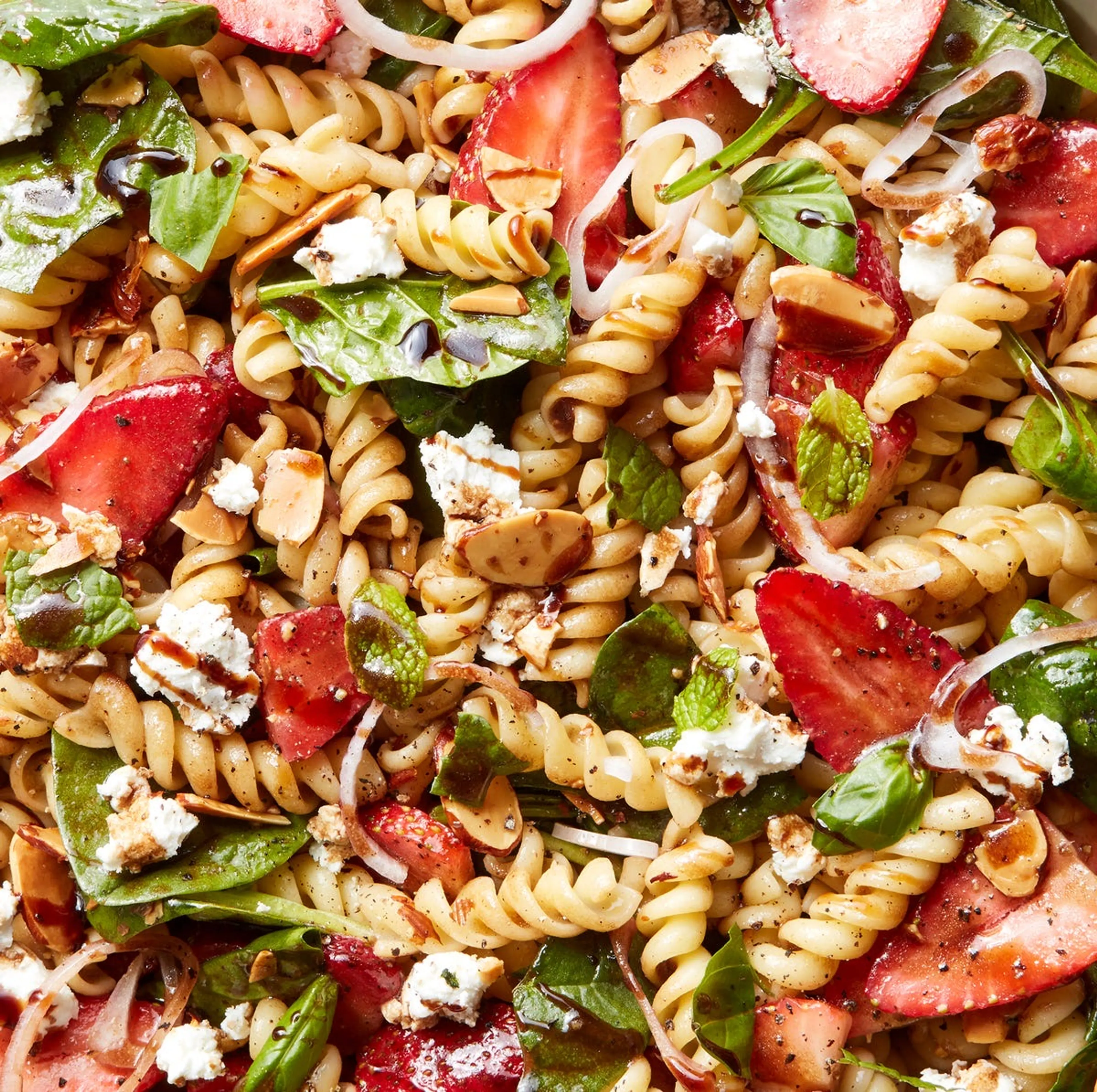 Strawberry Balsamic Pasta Salad