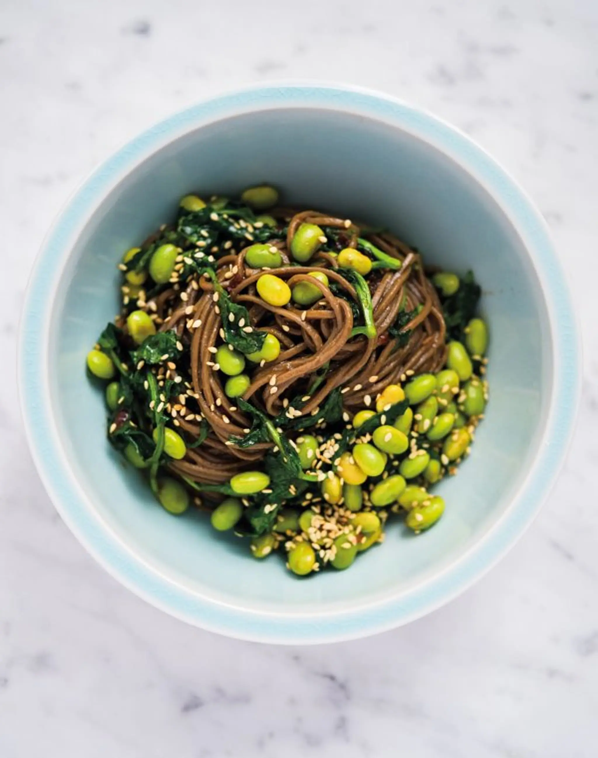 Soba with Edamame and Watercress