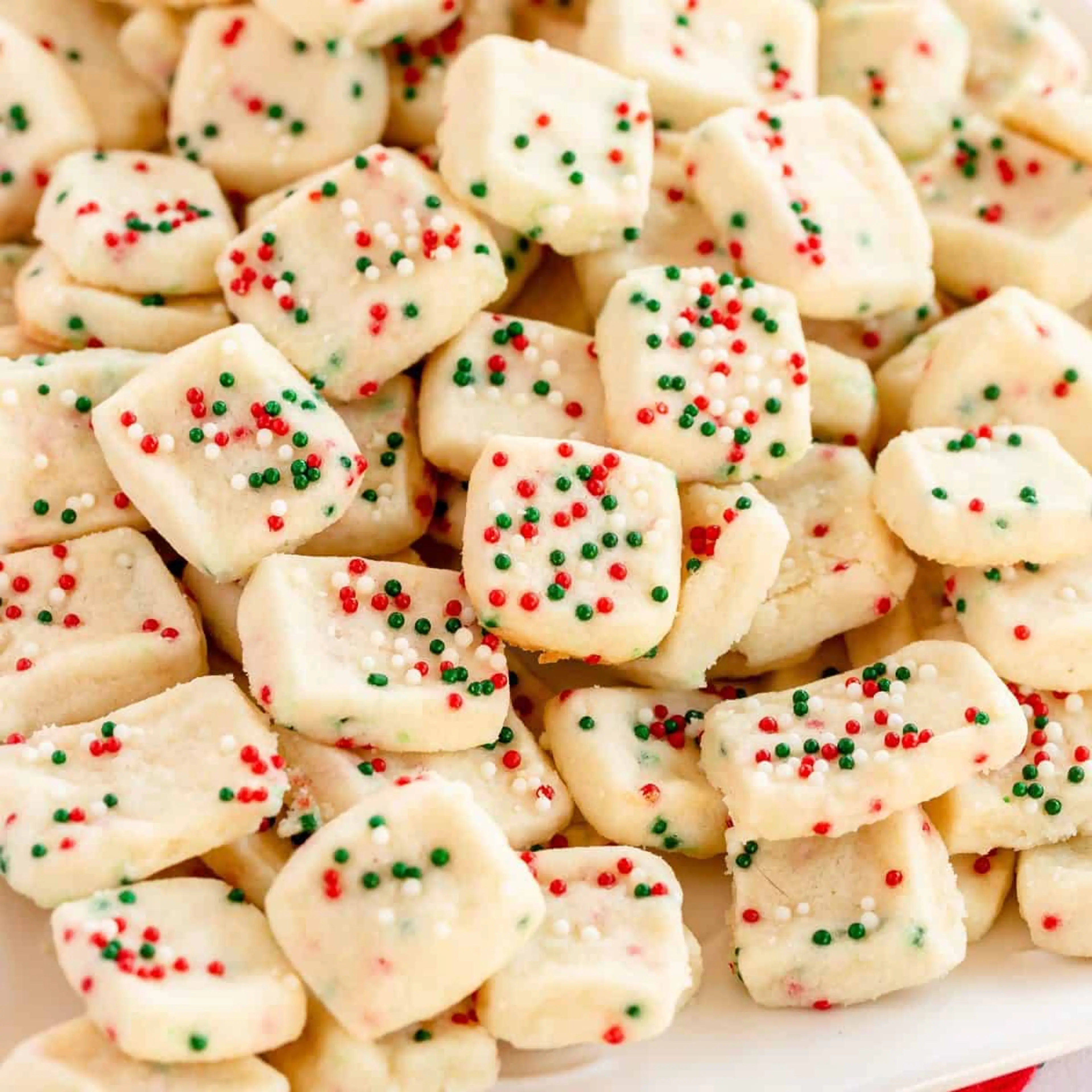 Mini Christmas Shortbread Cookies