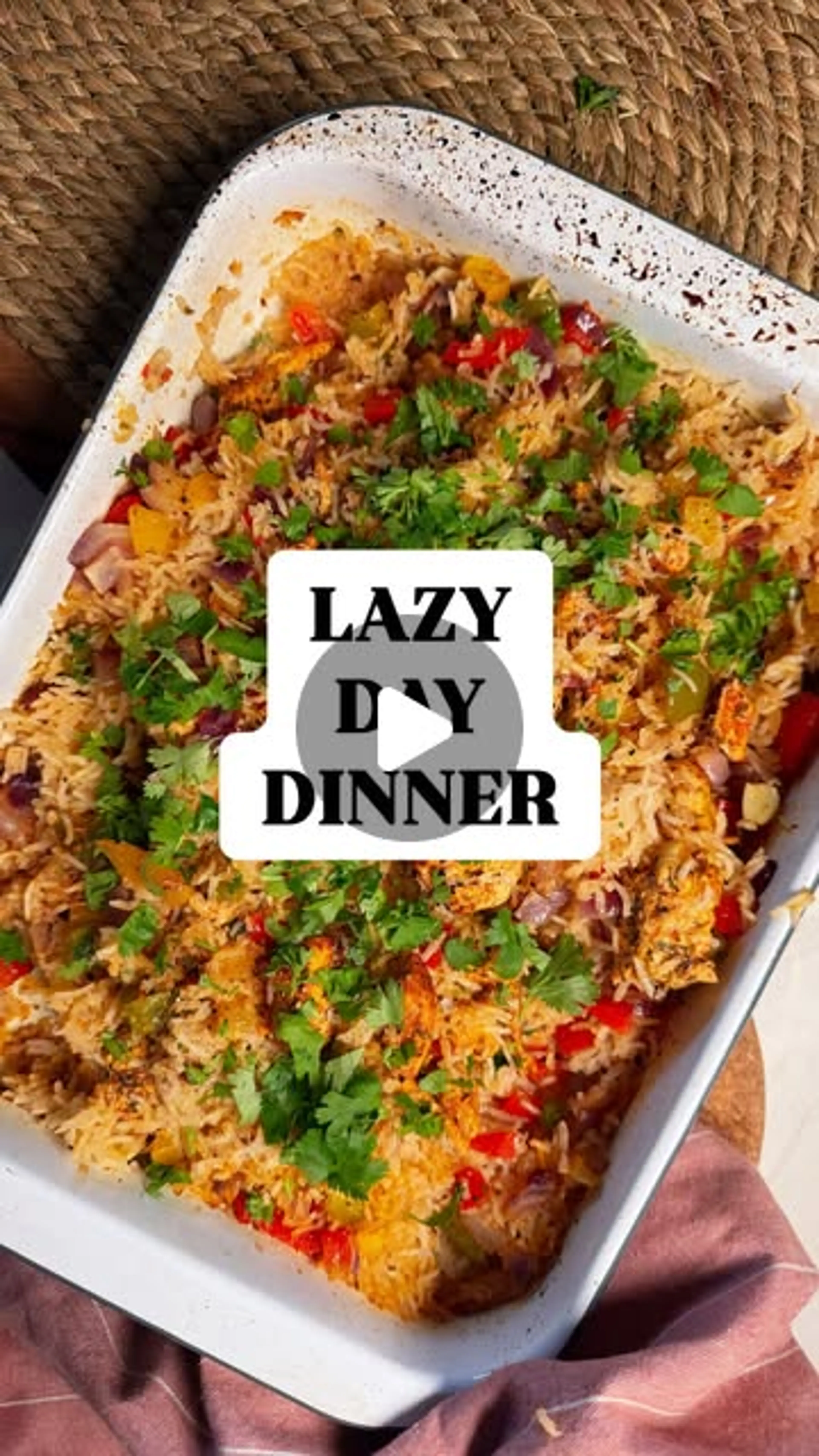 Oven Baked Rice Chicken