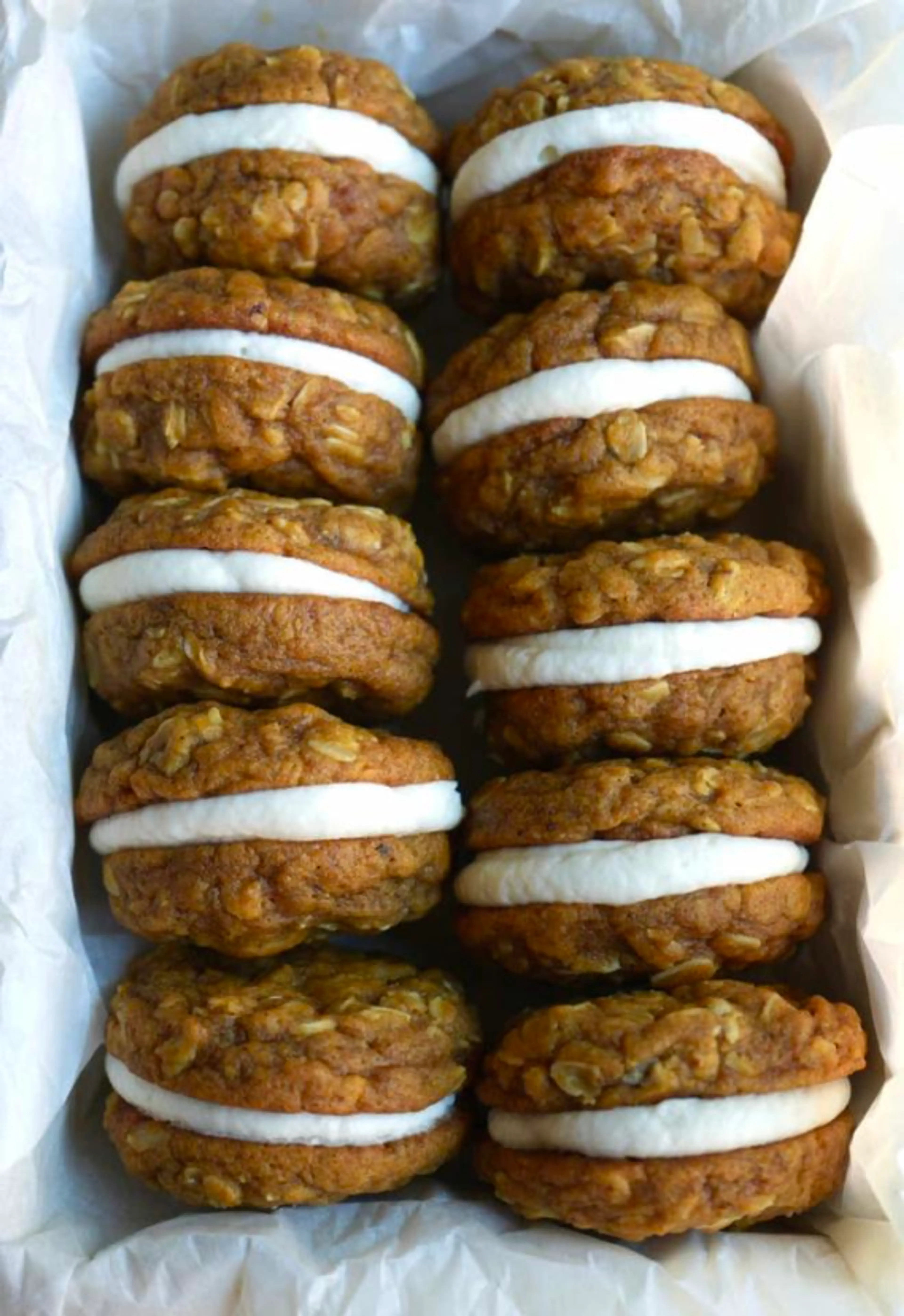 Brown Butter Pumpkin Oatmeal Cream Pies W/ Maple Marshmallow