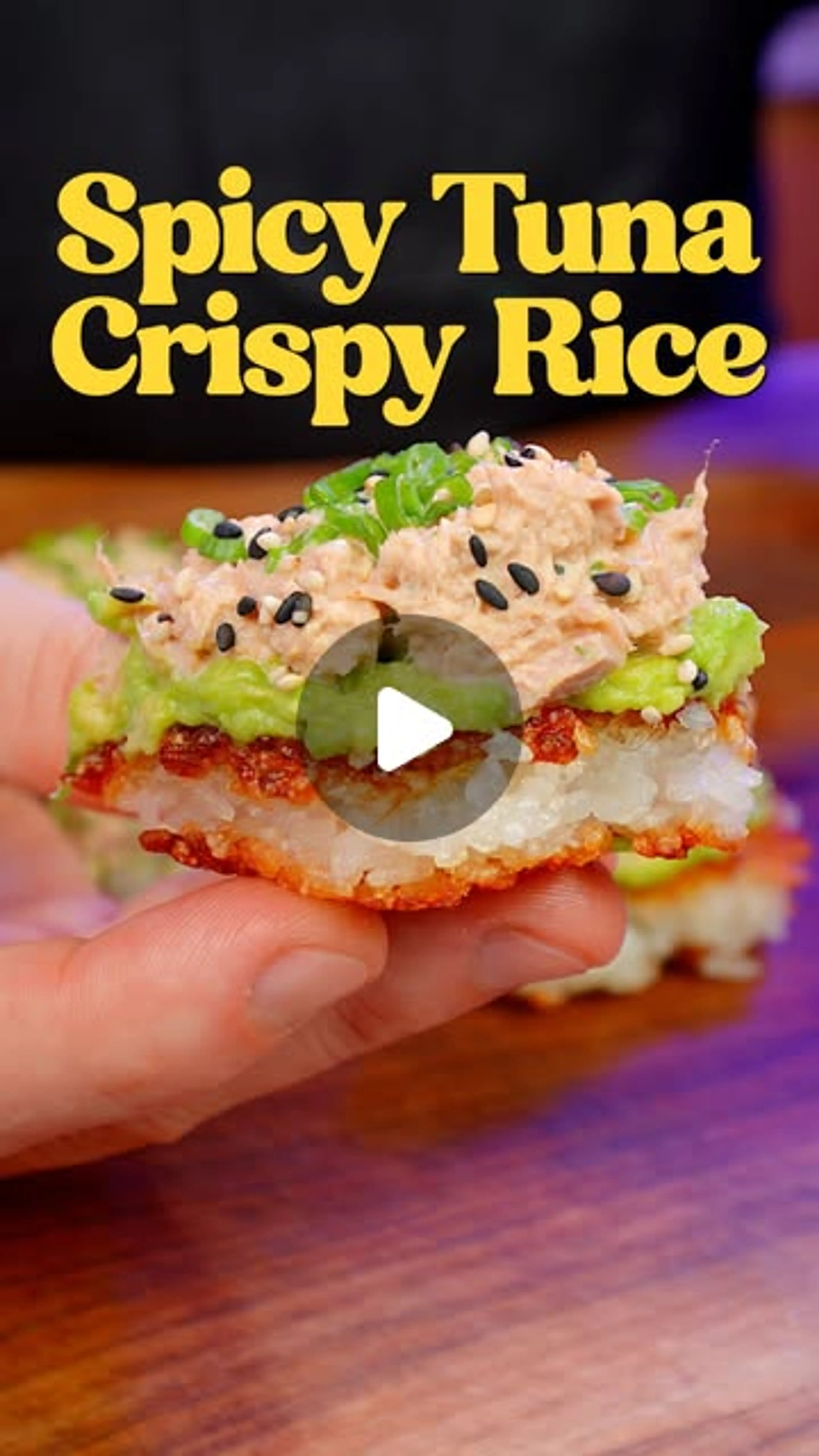 Spicy Tuna Crispy Rice // Arroz Crujiente Con Atun Picante
