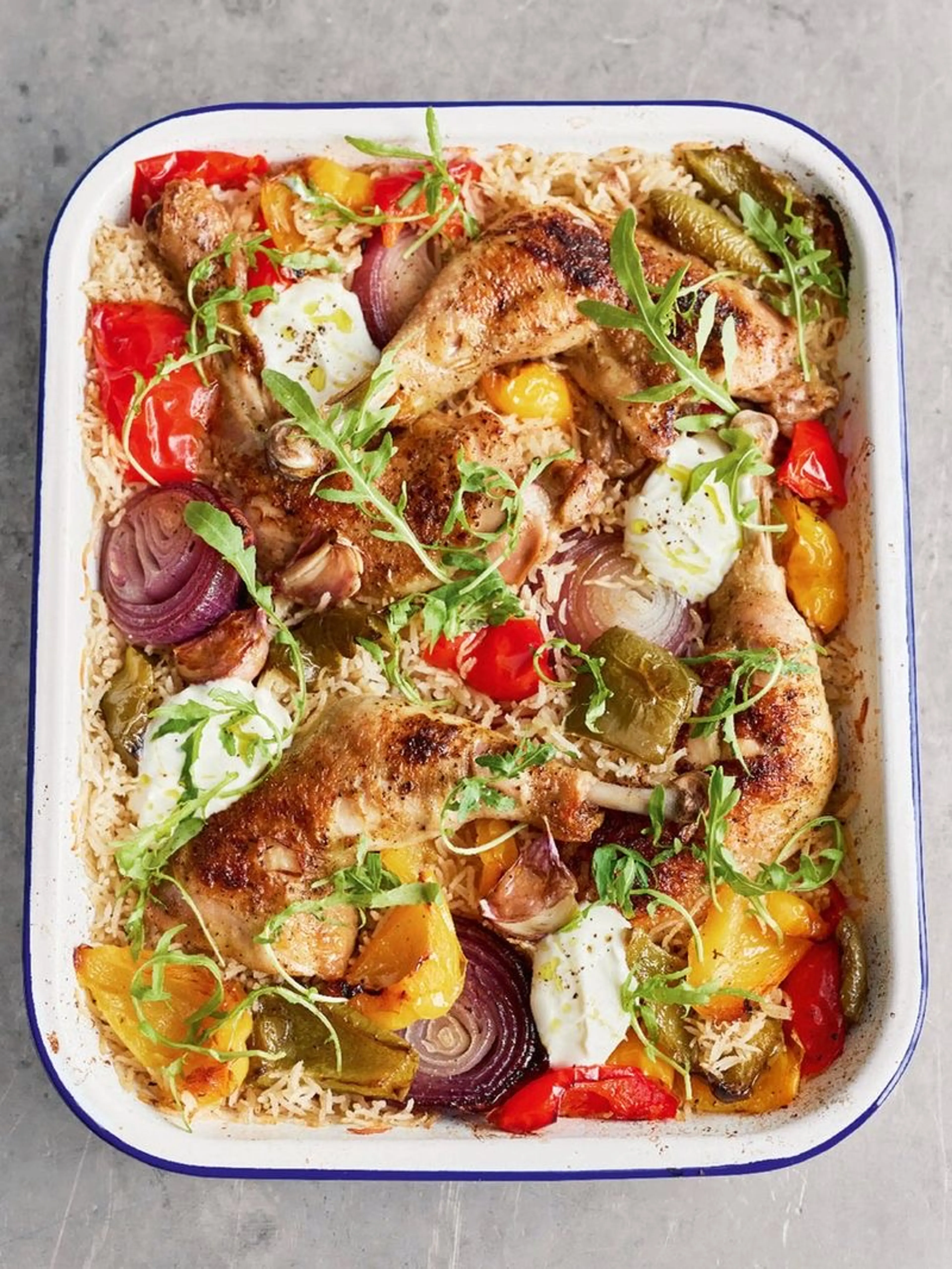 Cajun chicken traybake