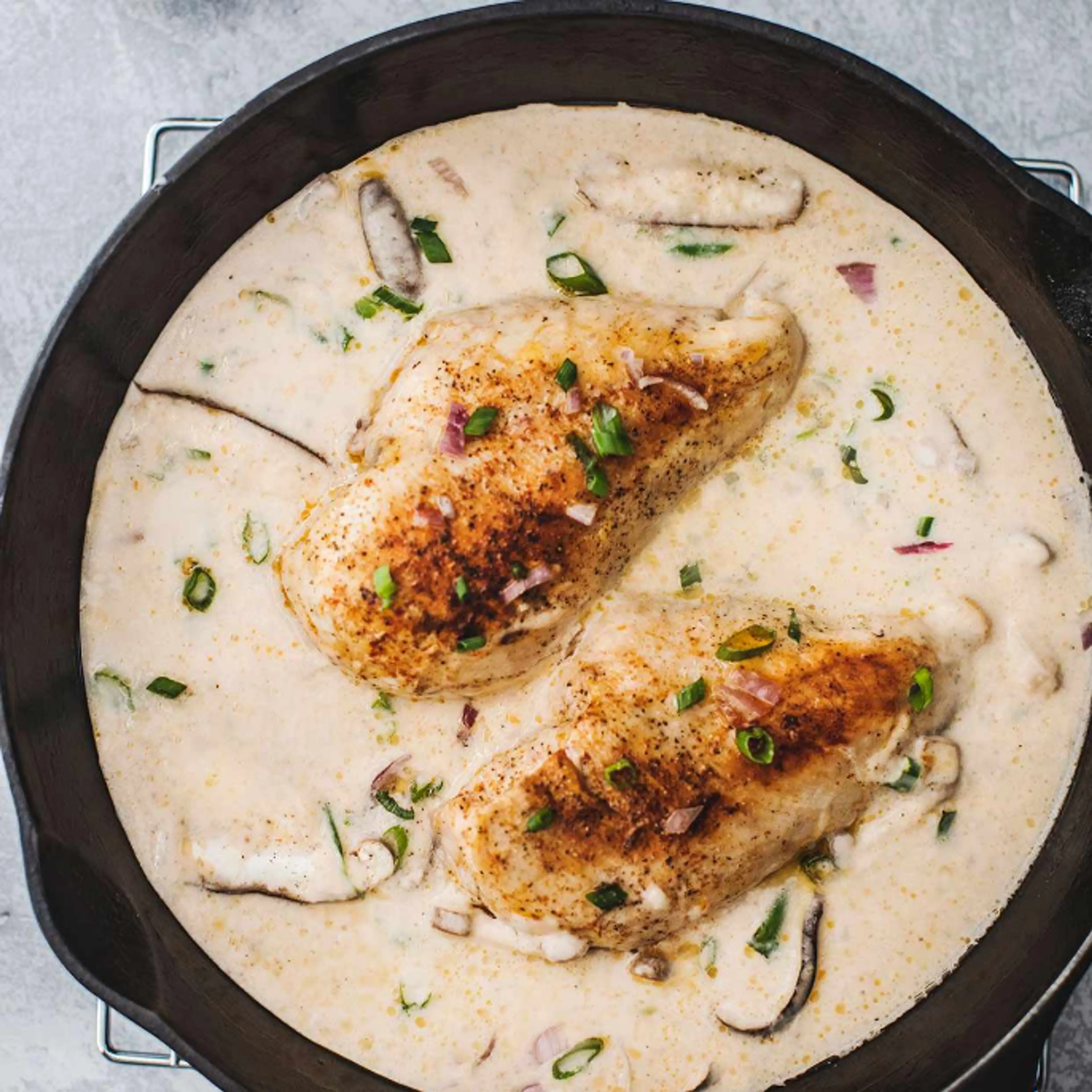 Chicken Breasts with Mushroom Cream Sauce