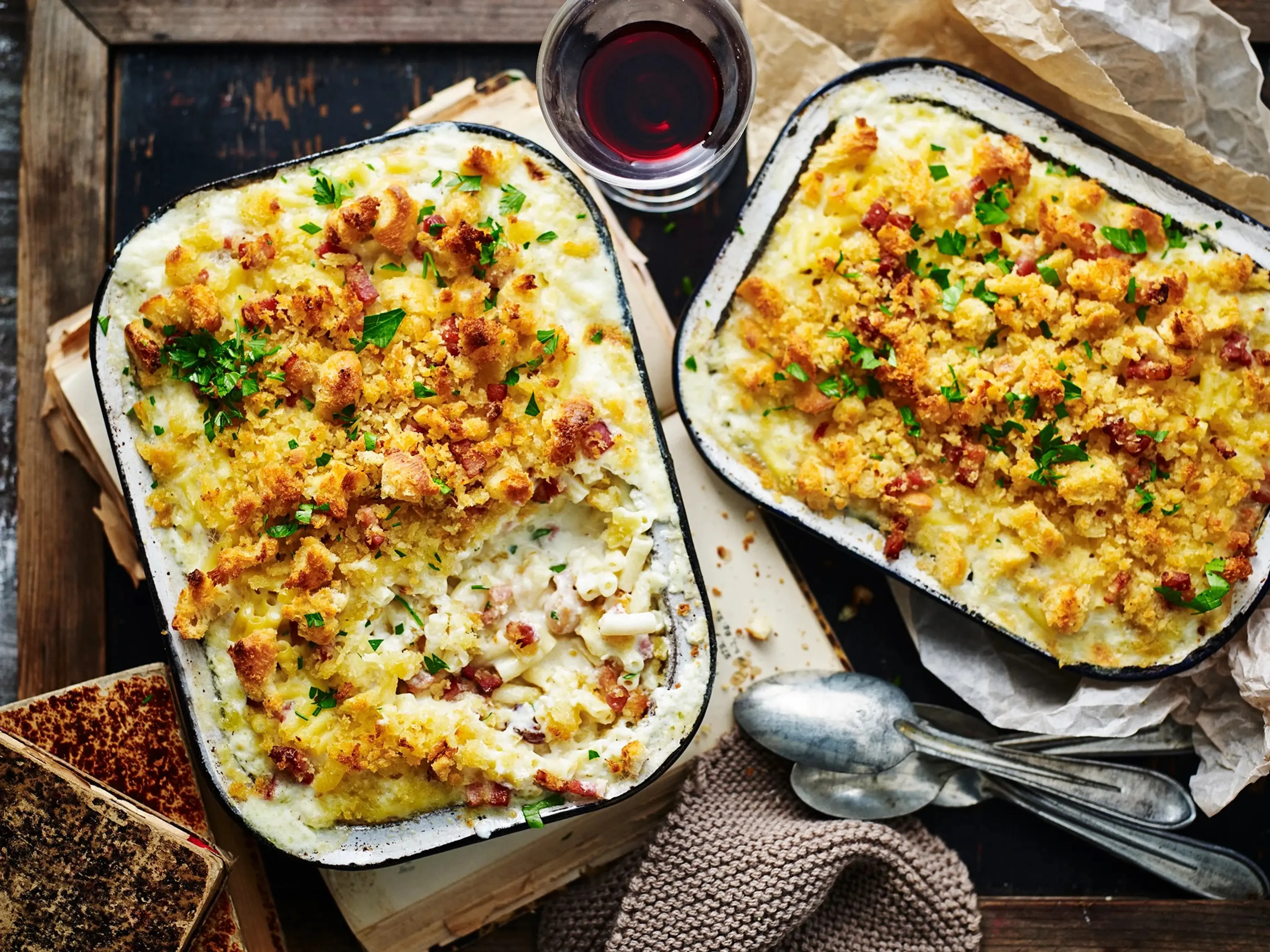 Crunchy macaroni and cheese