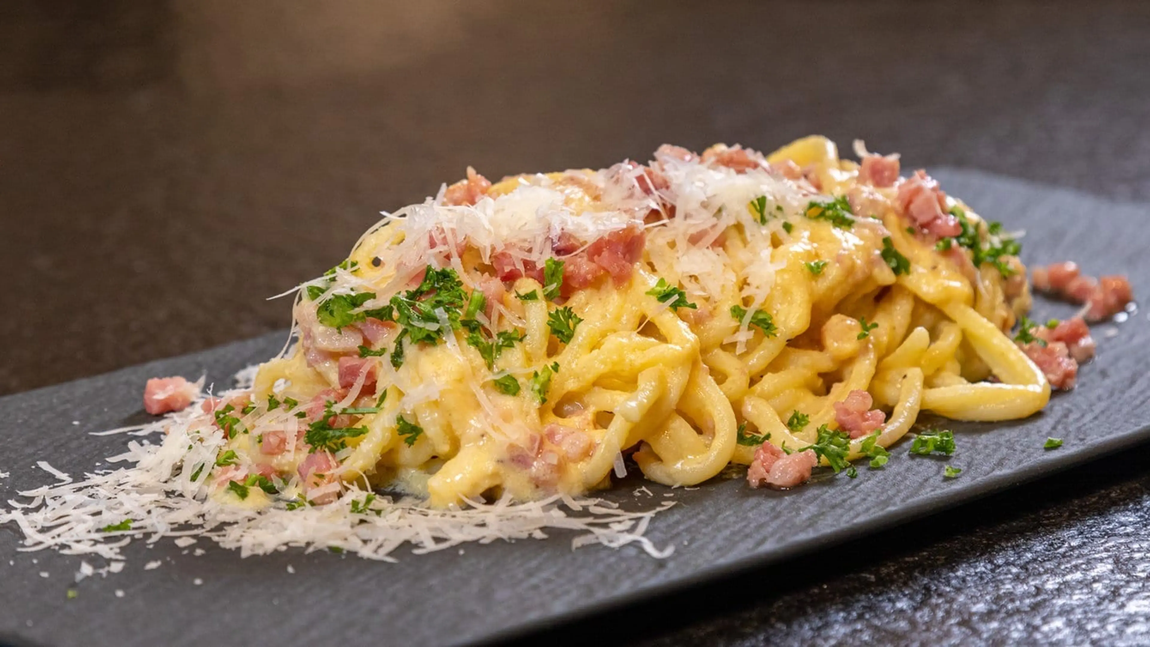 Original italienische Spaghetti Carbonara – aber ohne Sahne!